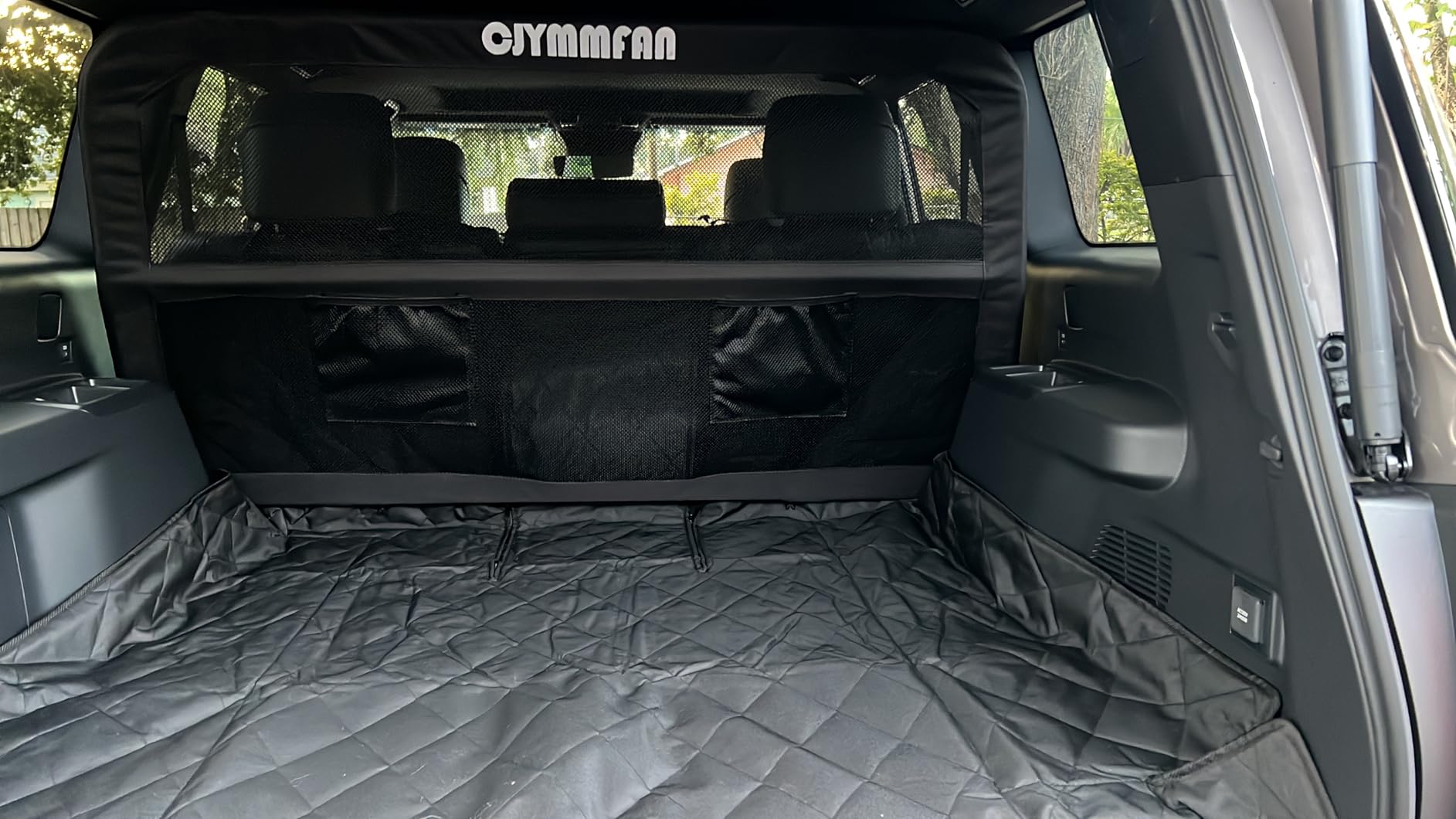 Dog Barrier for Car Back Seat & Cargo Area with Wider Coverage, Universal Fit for Cars, SUVs & Sedans, Dog Car Gate Divider with Chew-Proof Transparent Net and Sturdy Metal Frame for Backseat & Trunk customer photo 2