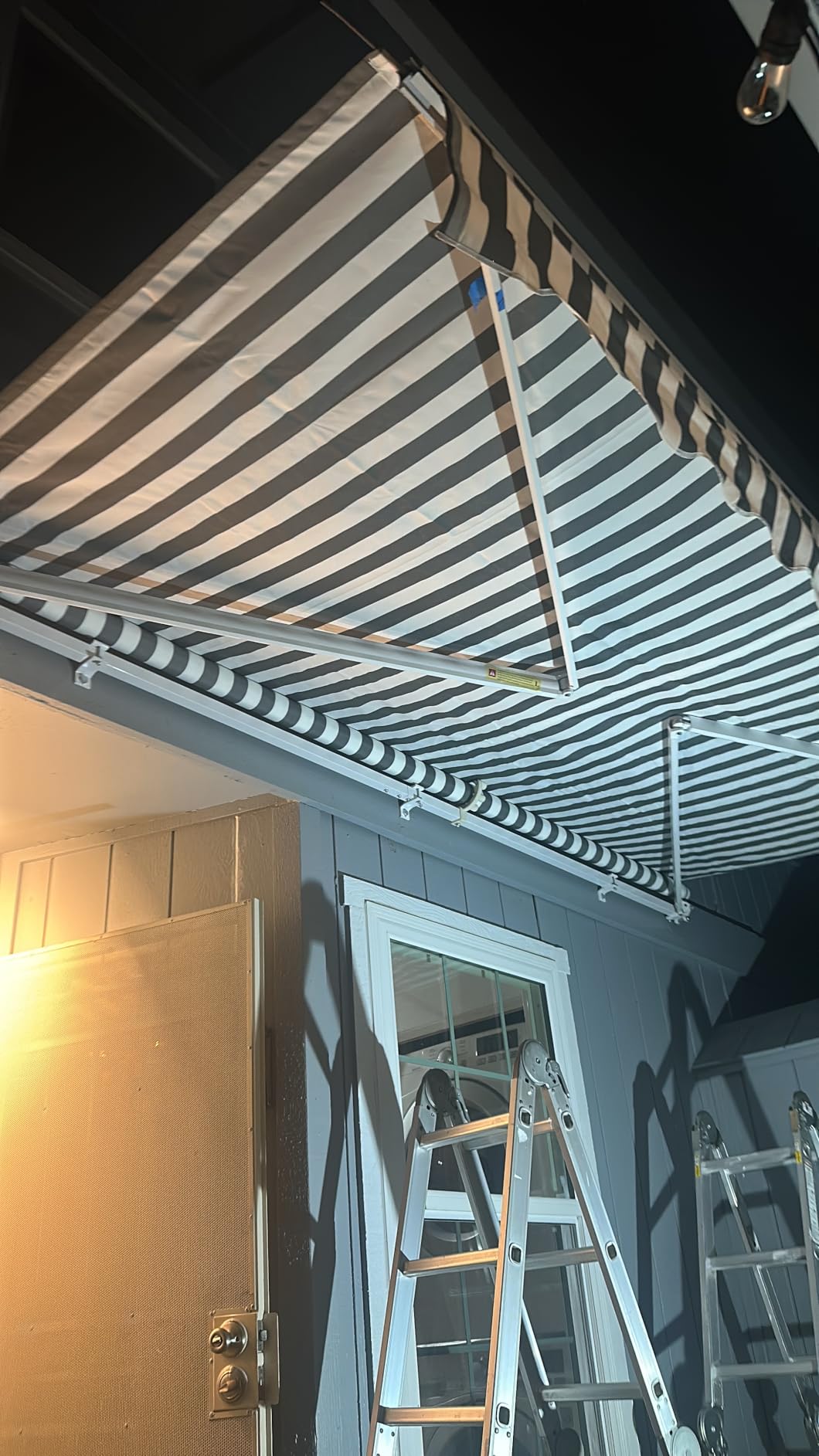 MCombo 11.5x9.5ft Manual Retractable Patio Awning Door Sunshade (Beige) customer photo 1