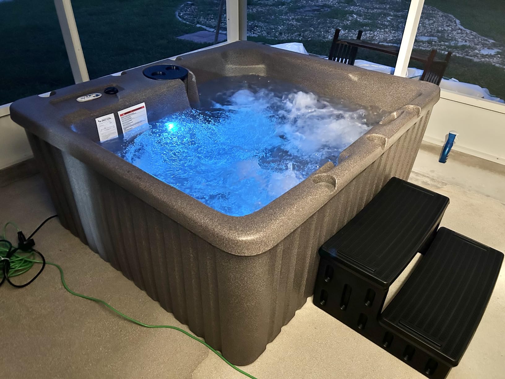 Hot Tub Steps, Non-Slip 2 Step Spa Stairs for Outdoor & Indoor, Gray customer photo 2