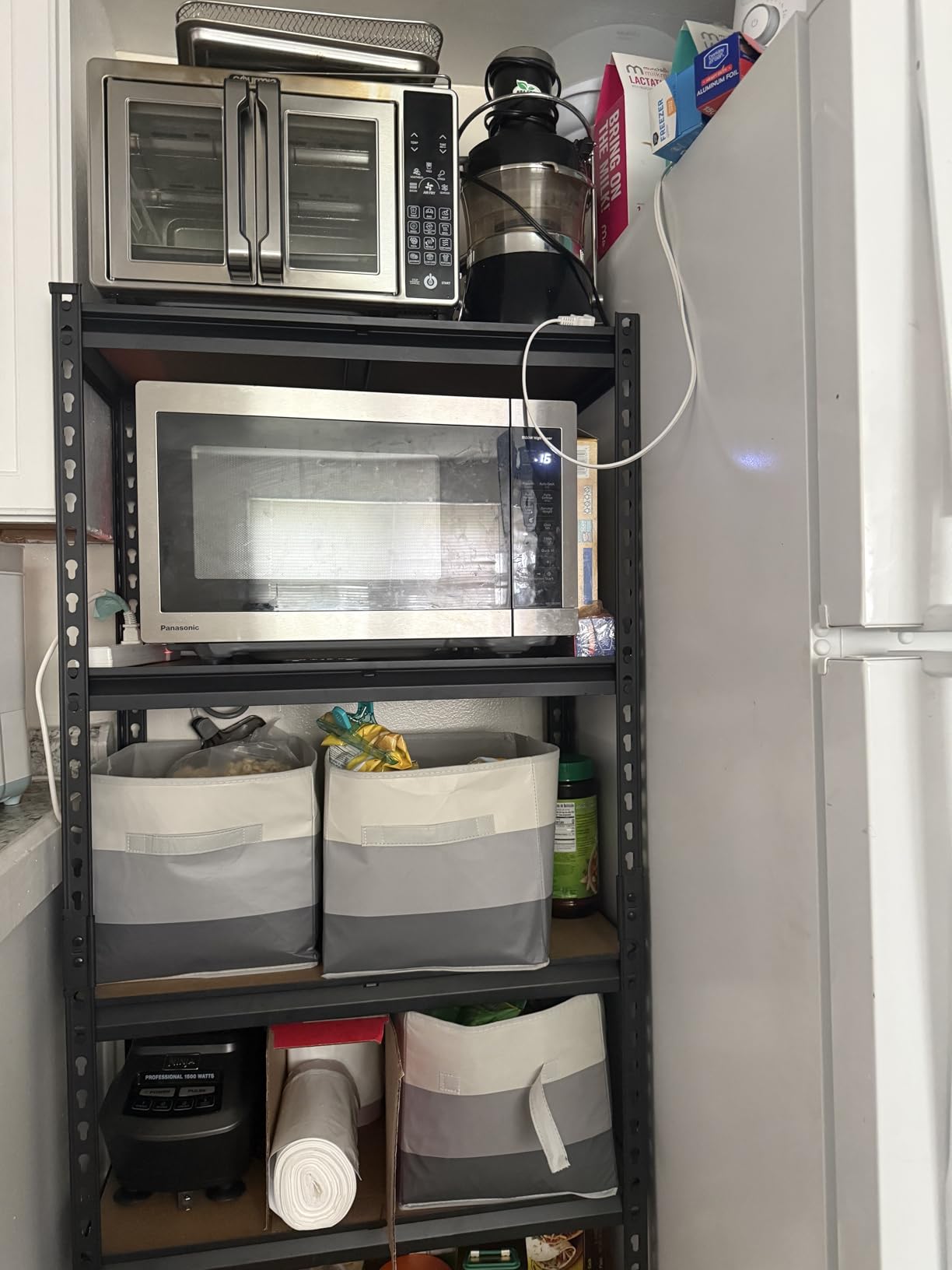 REIBII 2000LBS Storage Shelves 5 Tier Garage Shelving Heavy Duty Metal Shelving Adjustable Garage Shelves for Pantry Closet Kitchen Basement 28