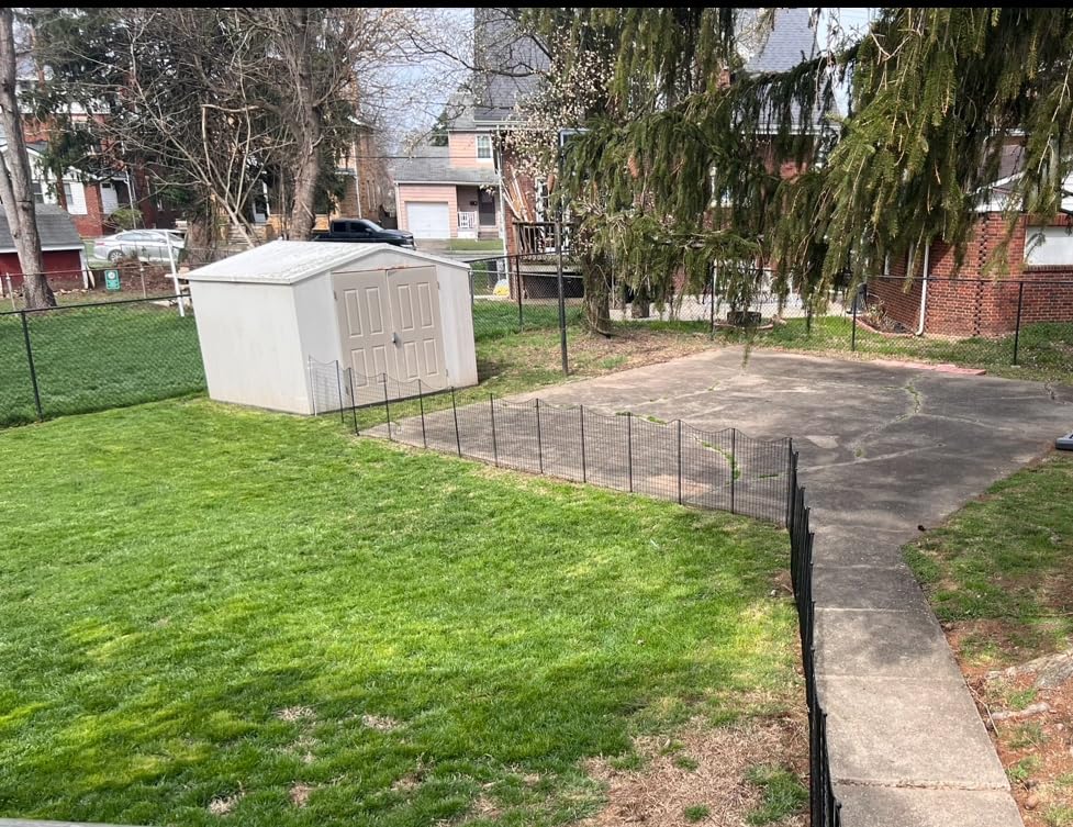 10 Panels Garden Fencing Animal Barrier with Gate, 48 in(H) X 23.6 ft(L) Dog Fence Outdoor for Yard, No Dig Temporary Tall Fence Rustproof Metal Wire Panel Border for Dog, Rabbits, and Patio customer photo 2