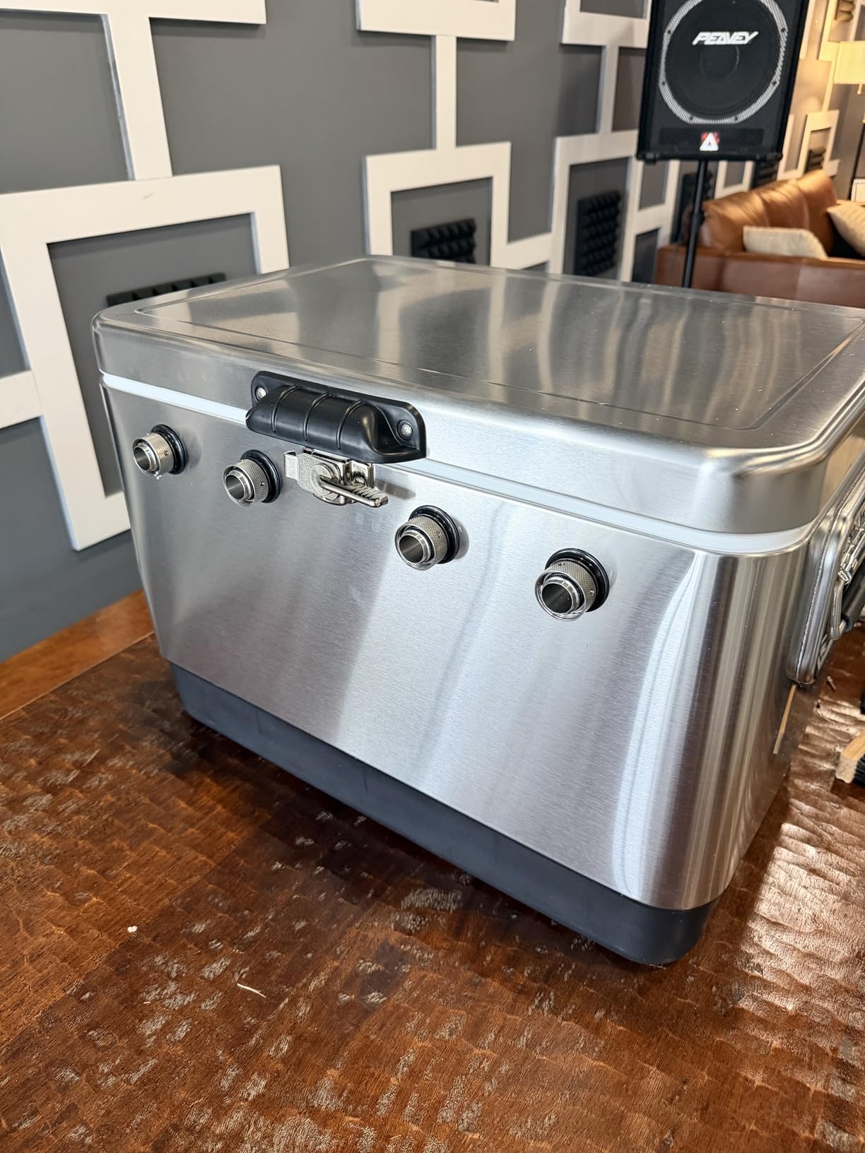 Stainless Steel Draft Beer Portable Kegerator Jockey Box Cooler with 4 Taps (steel1) customer photo 2
