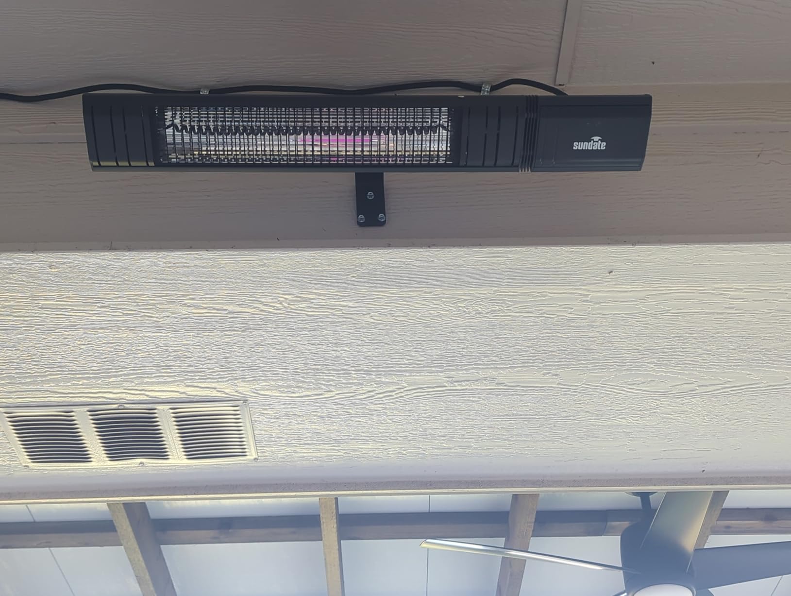 Ceiling Electric Outdoor Heater Wifi Control Wall-Mounted Hanging Patio 1500W Infrared 9 Heat Levels, 24H Timers, Carbon Fiber Tube Heating Wall Heater for Gazebo, Balcony (Rose Gold Tube) customer photo 2
