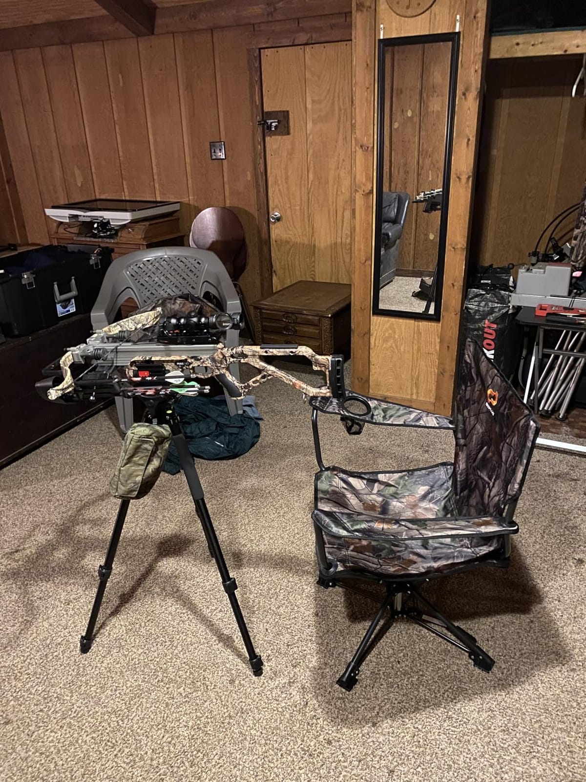 Goplus 360° Swivel Hunting Chair, Folding Hunting Blind Chair for Adults with Cup Holder & Carrying Bag, Lightweight Portable Camping Chairs for Lawn Fishing Picnic Beach Outdoor customer photo 1