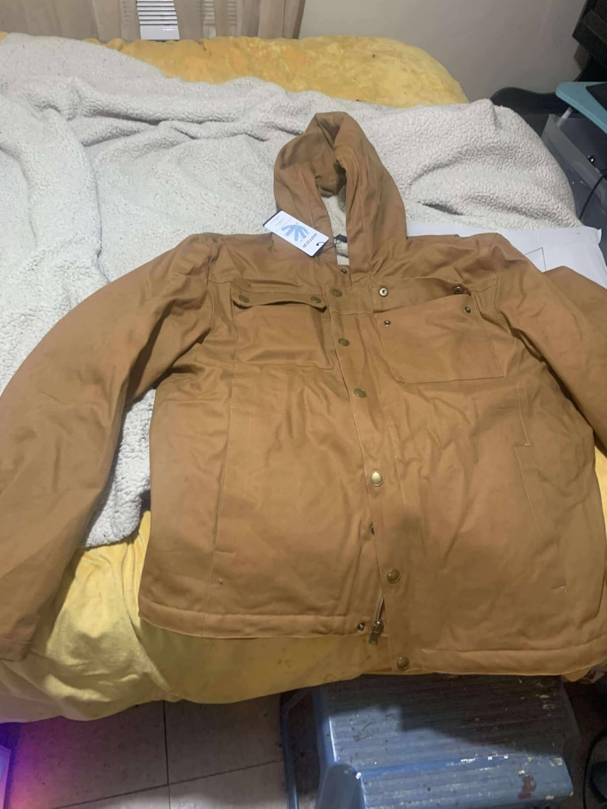 Graphene Washed Duck Canvas Heated Work Jackets for Men, 12V Battery customer photo 2