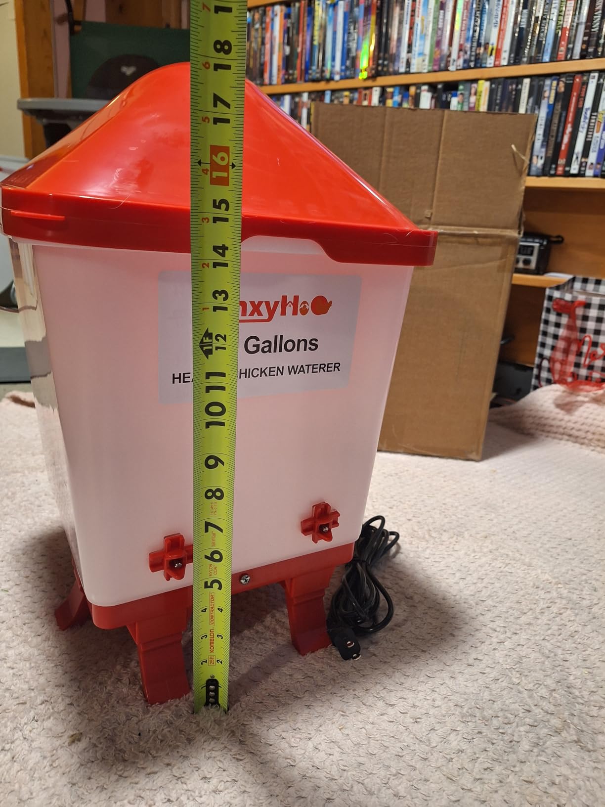 5.0 Gal Heated Chicken Waterer Bucket with 4 Horizontal Water Nipples customer photo 1