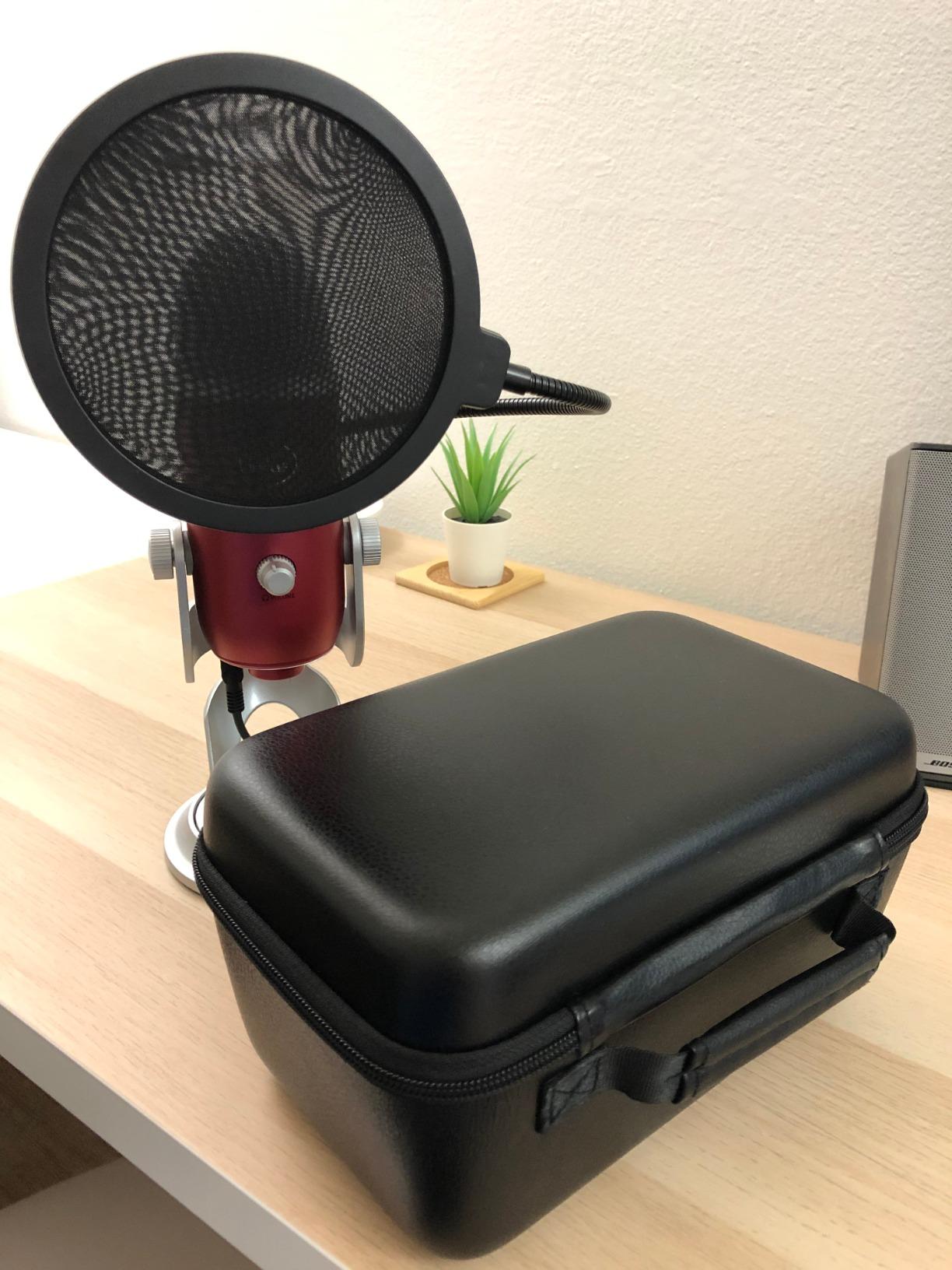NEEWER Microphone Isolation Ball Shield Pop Filter, Portable Windscreen Mic Cover for Studio Vocal Booth Recording, Sound Absorbing Five Layer Foam Acoustic Equipment for 43-68 mm Mics, MS012 customer photo 2