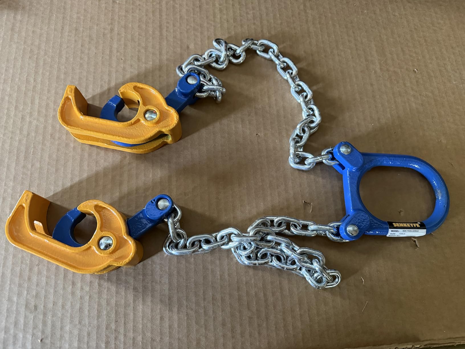1 Ton Drum Lifter Clamp G80 Chains with Spring Locking Safety Hooks customer photo 2
