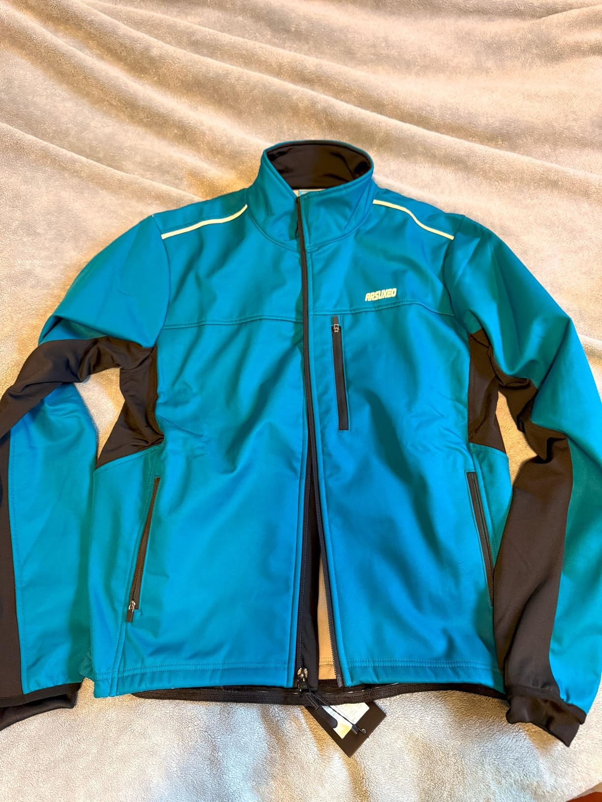 Thermal Fleece Winter Cycling Jacekt for Men Windproof Insulated Bike Running Active Jacket customer photo 1