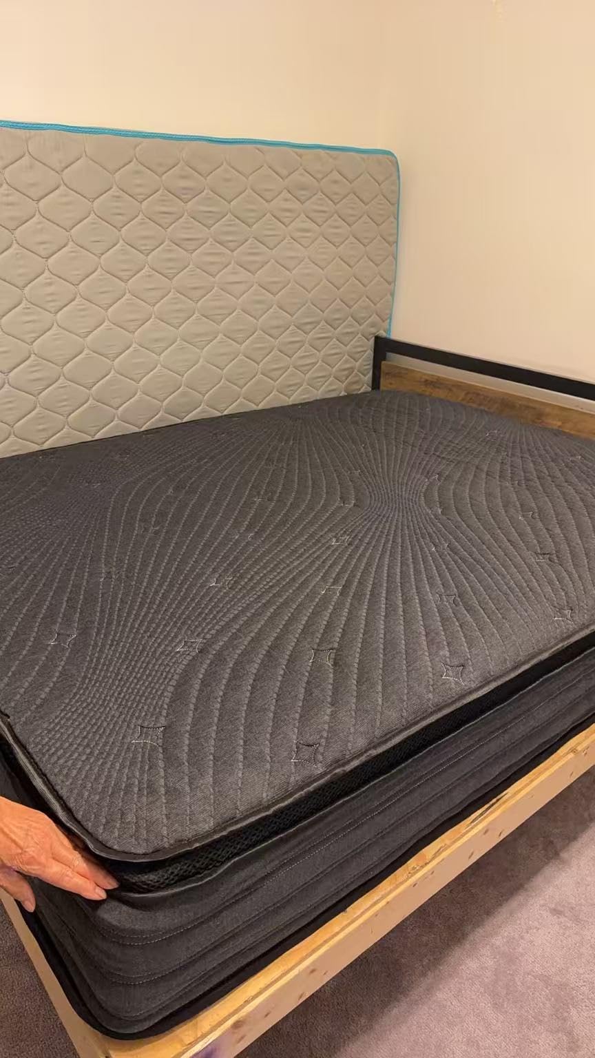 Short Queen Mattress,12 Inch Cooling Gel Memory Foam - Medium Firm Hybrid RV Mattress in a Box,Fiberglass-Free, Soft Knit Cooling Cover, Motion Isolation, CertiPUR-US Certified customer photo 1
