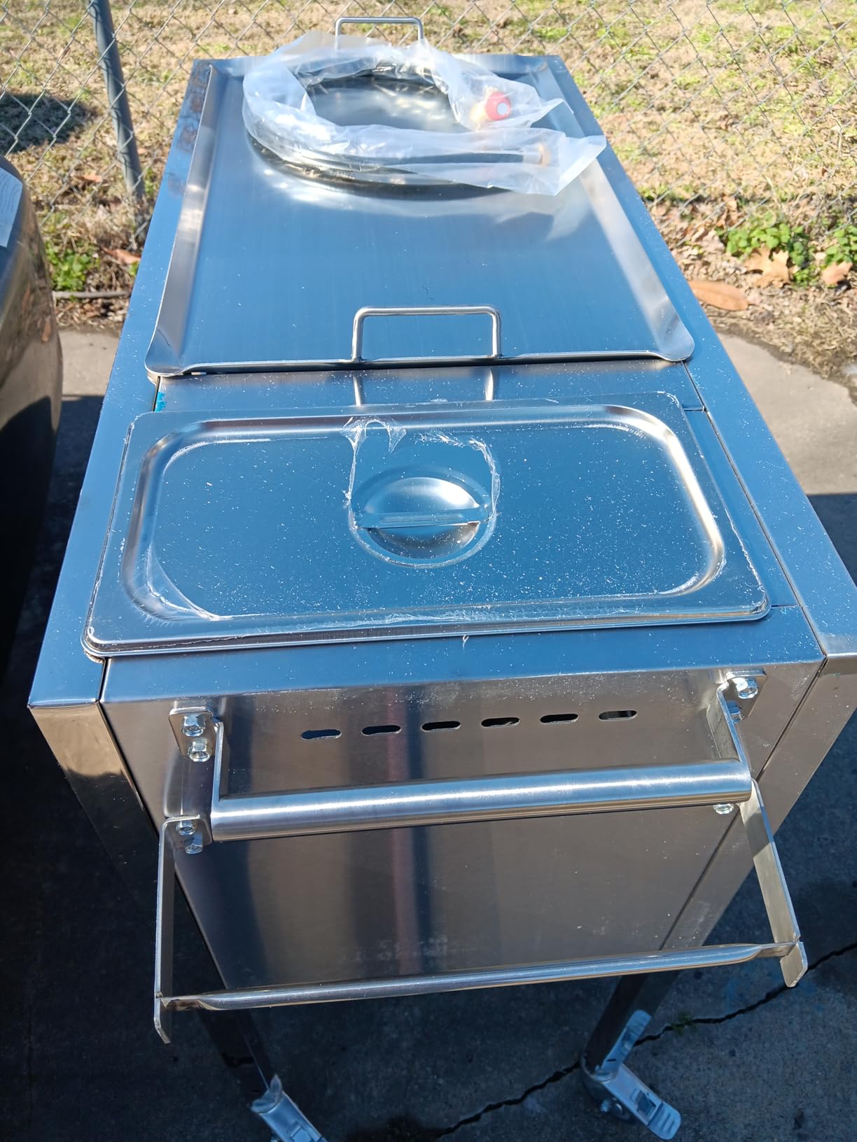 Hot Dog Cart | Stainless Steel Cart with 20