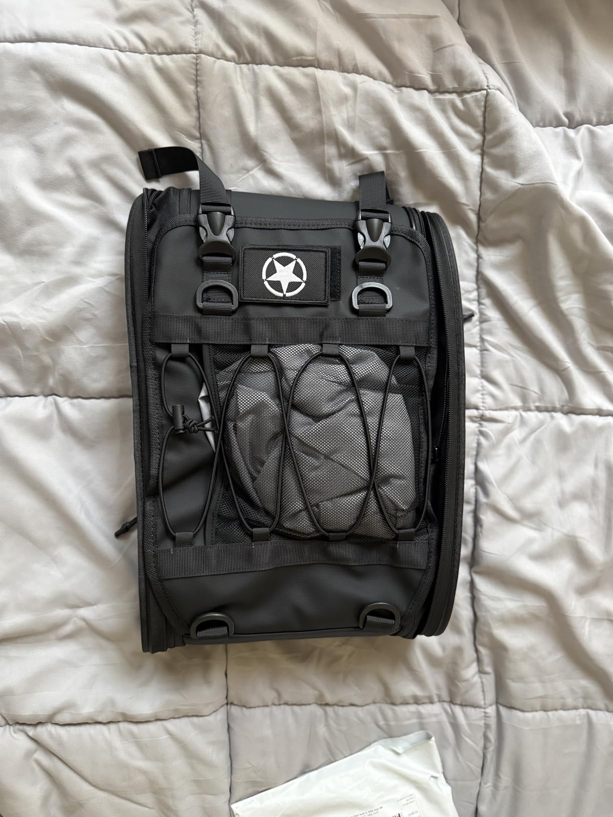 MZS Motorcycle Saddle Bags, 33-47L Extendable Large Capacity Storage customer photo 2