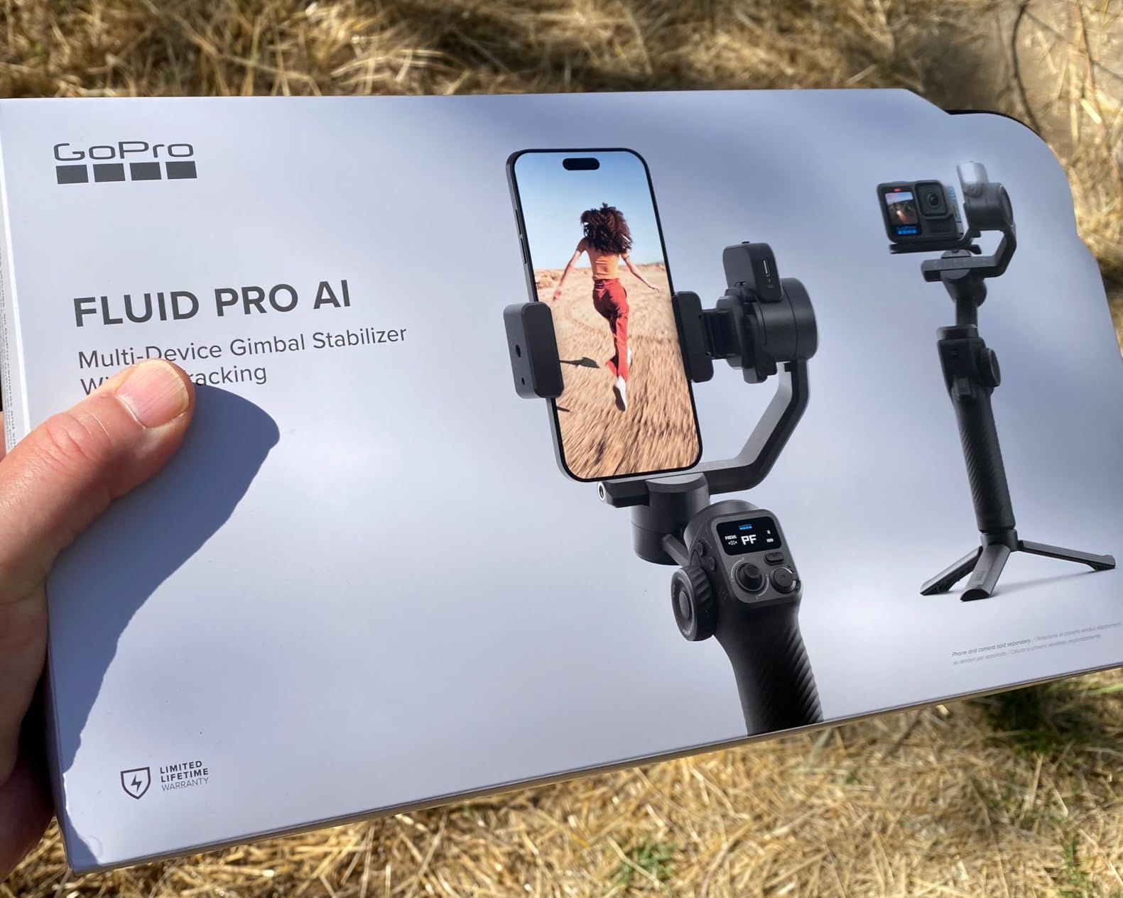 GoPro Fluid Pro AI 3-Axis Gimbal Stabilizer for GoPro Cameras and Smartphones, Subject Tracking, Lighting, Wireless Camera Control, Portable, Vlogging, 360° Rotation, Device Charging customer photo 2