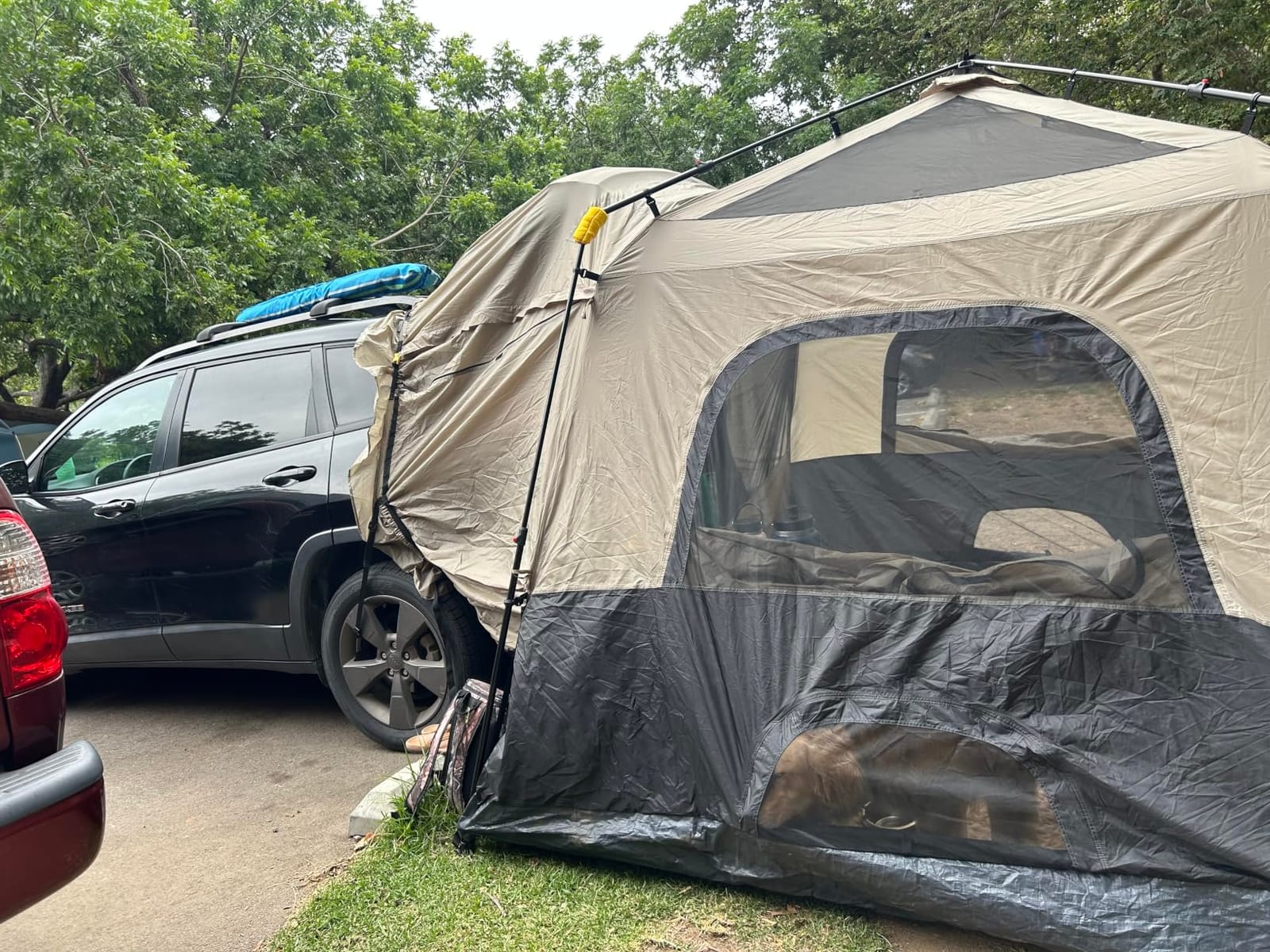 FanttikOutdoor Beta C6 Apex SUV Tent 6 Person Instant Cabin Car Tent Setup in 60 Seconds with Rainfly & Windproof Portable with Carry Bag for Family Camping, Upgraded Ventilation, Khaki customer photo 2
