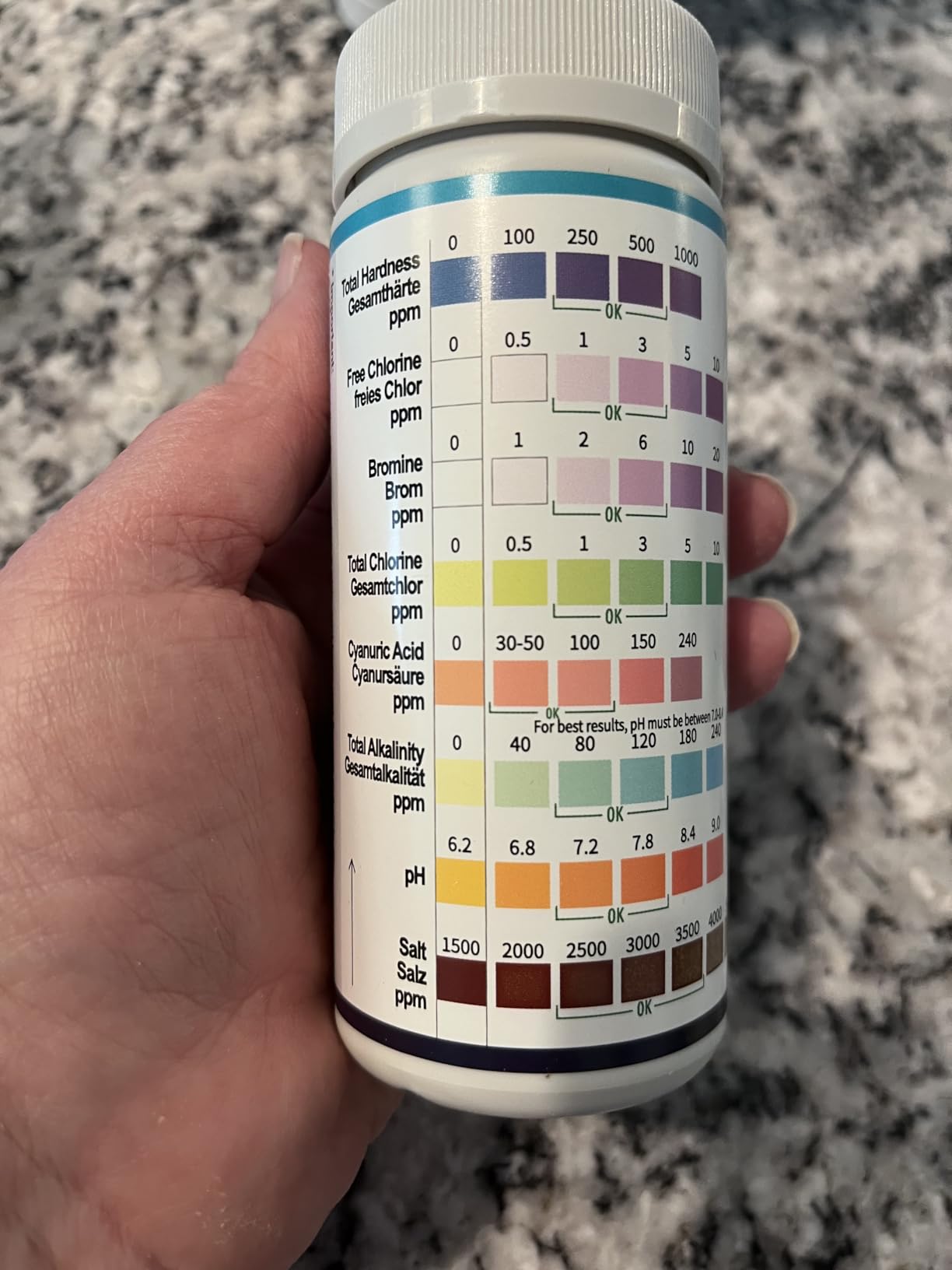 All-New 2026 8-in-1 Pool Test Strips -150 CT Pool Salt Test Strips | Salt Water Pool Testing Kit for Salt Water Pools, in & Above-Ground Pools, Hot Tubs&Spas| Quick&Accurate Testing Chlorine,pH,Salt customer photo 1