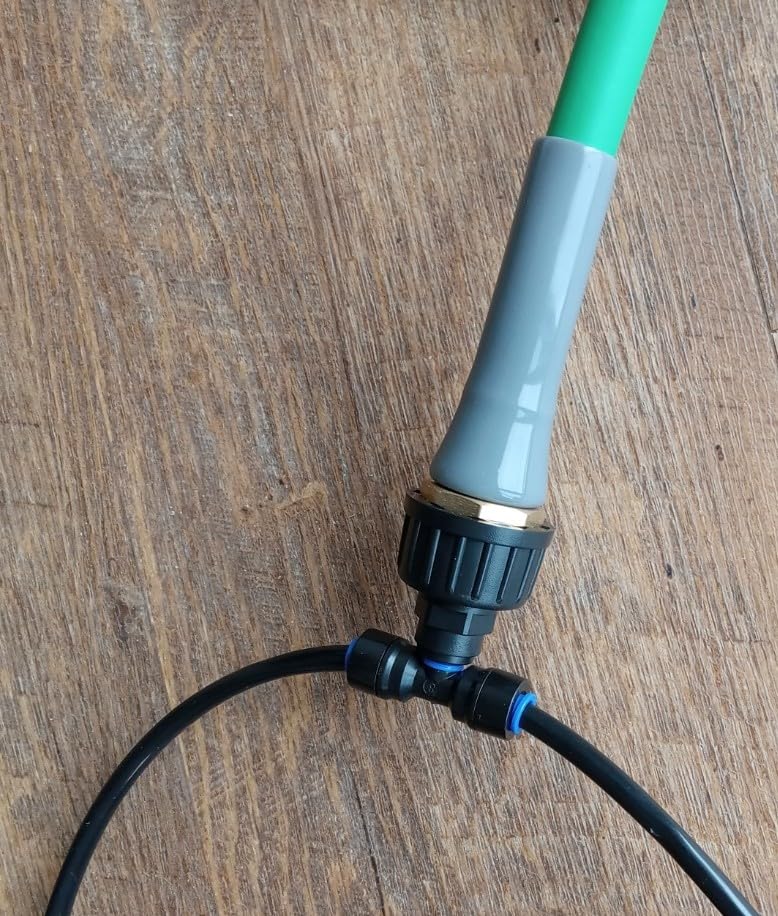 HIRALIY 59FT Drip Irrigation Kit with Water Timer, Quick-Connect | Garden Watering System with 15 Adjustable Misting Nozzles, 1/4 in Tubing for Greenhouse, Hanging Plants & Raised Beds customer photo 2