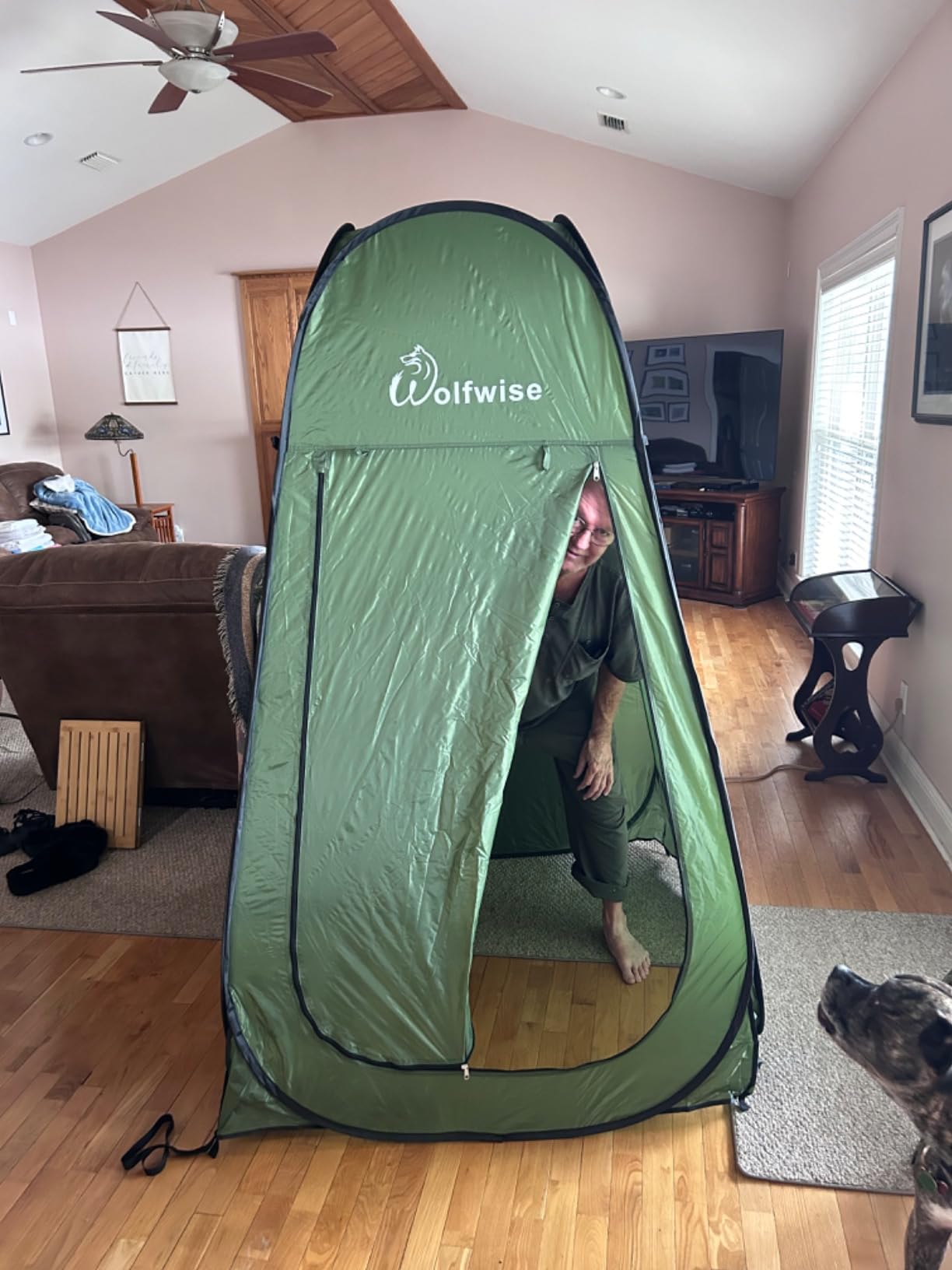 WolfWise Pop Up Shower Tent for Camping Essentials, Compact & Lightweight customer photo 2