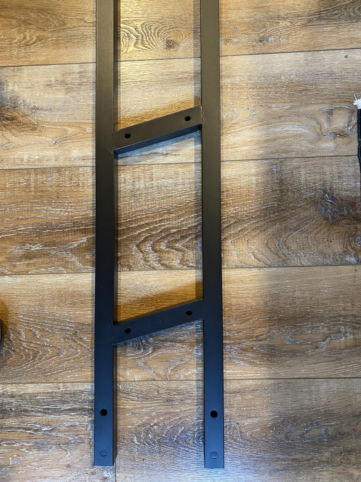 10.35FT Industrial Style Loft Ladder, 8 Steps with Black Steel Handrails & Solid Wood Steps, 450lbs Capacity, Fits 8.2-9FT Installation Height,for Attic, Kitchen, Warehouse, Bookshelf& Outdoor customer photo 1