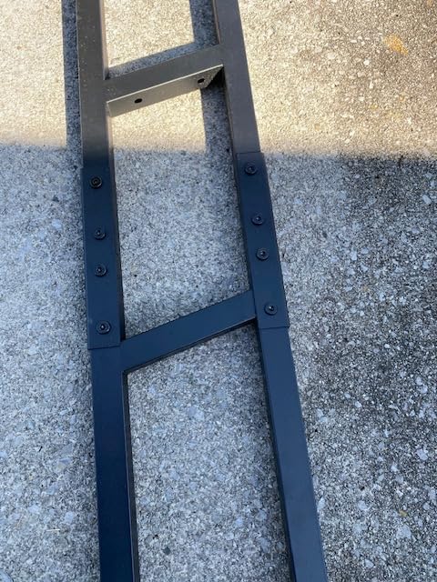 10.35FT Industrial Style Loft Ladder, 8 Steps with Black Steel Handrails & Solid Wood Steps, 450lbs Capacity, Fits 8.2-9FT Installation Height,for Attic, Kitchen, Warehouse, Bookshelf& Outdoor customer photo 2