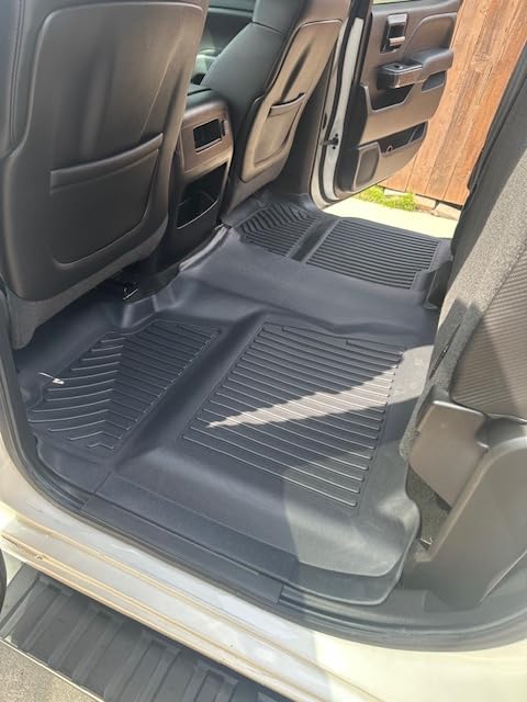 OEDRO Upgraded Floor Mats for 2019-2026 Chevy Silverado/GMC Sierra 1500 Crew Cab & 2020-2026 Silverado/Sierra 2500HD 3500HD, Bucket Seat, All Weather Custom Fit Silverado Accessories Floor Liners customer photo 2
