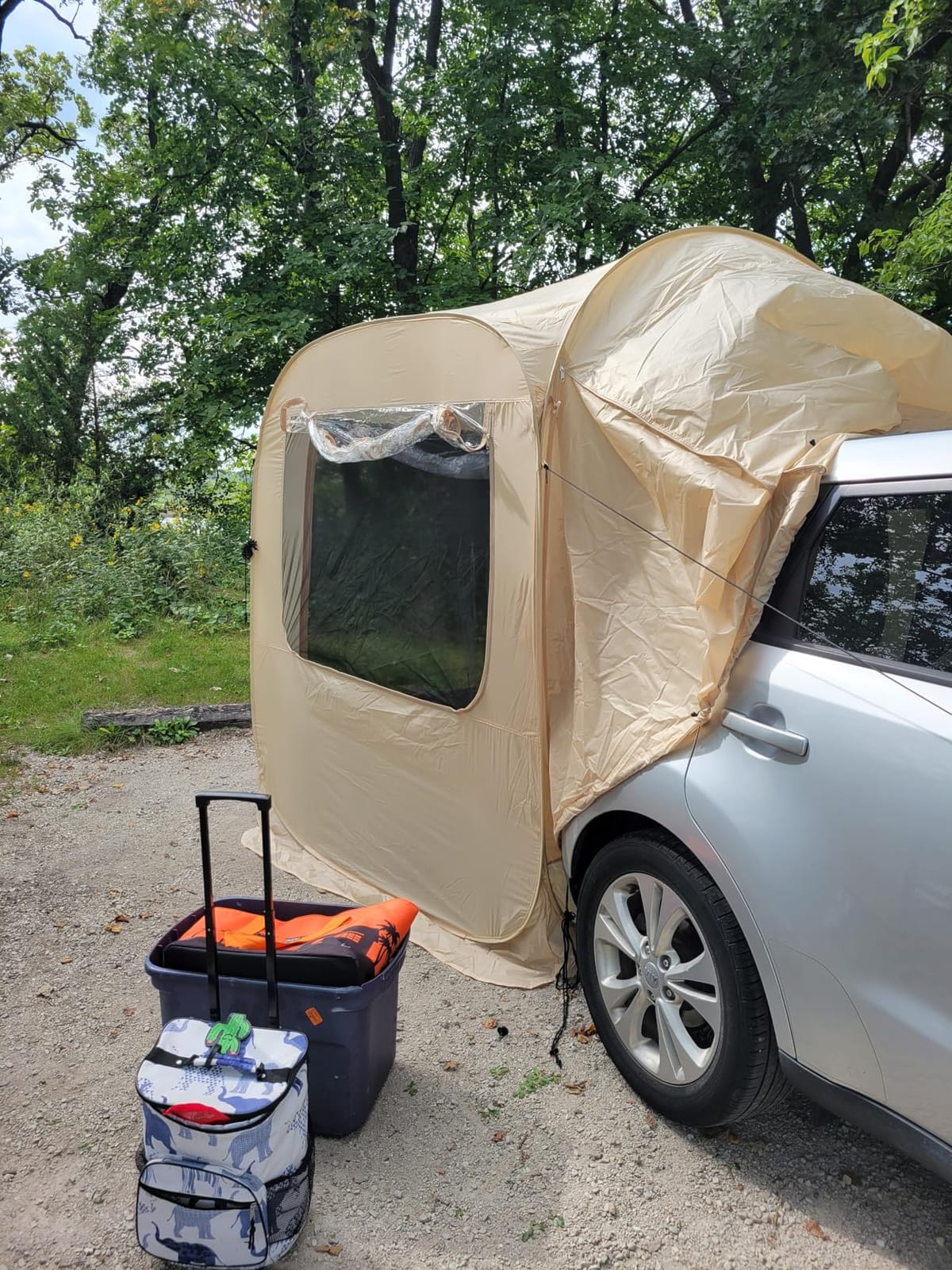 Alvantor® Tailgate SUV Tent for Cars – 6x6x6.6ft Waterproof & UV-Resistant Car Camping Tents with Full Mesh & PVC, Fits SUV, MPV – Portable Instant Setup Tent for 2-3 People customer photo 2