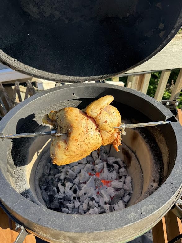 Grill Rotisseries Tisserie Rotisserie Accessory Kit for BGE, Big Green Egg Large, Kamado Joe Classic Joe 18