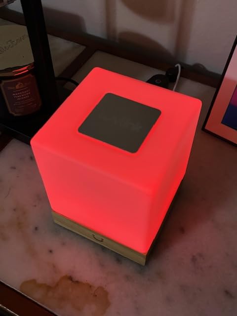 LuvLink Cube Friendship Lamp v3 Extended WiFi Range - Bluetooth Setup - Wood & Glass Design (Natural, 2, Count) customer photo 1