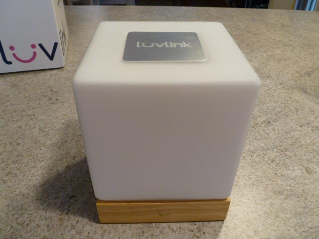 LuvLink Cube Friendship Lamp v3 Extended WiFi Range - Bluetooth Setup - Wood & Glass Design (Natural, 2, Count) customer photo 2
