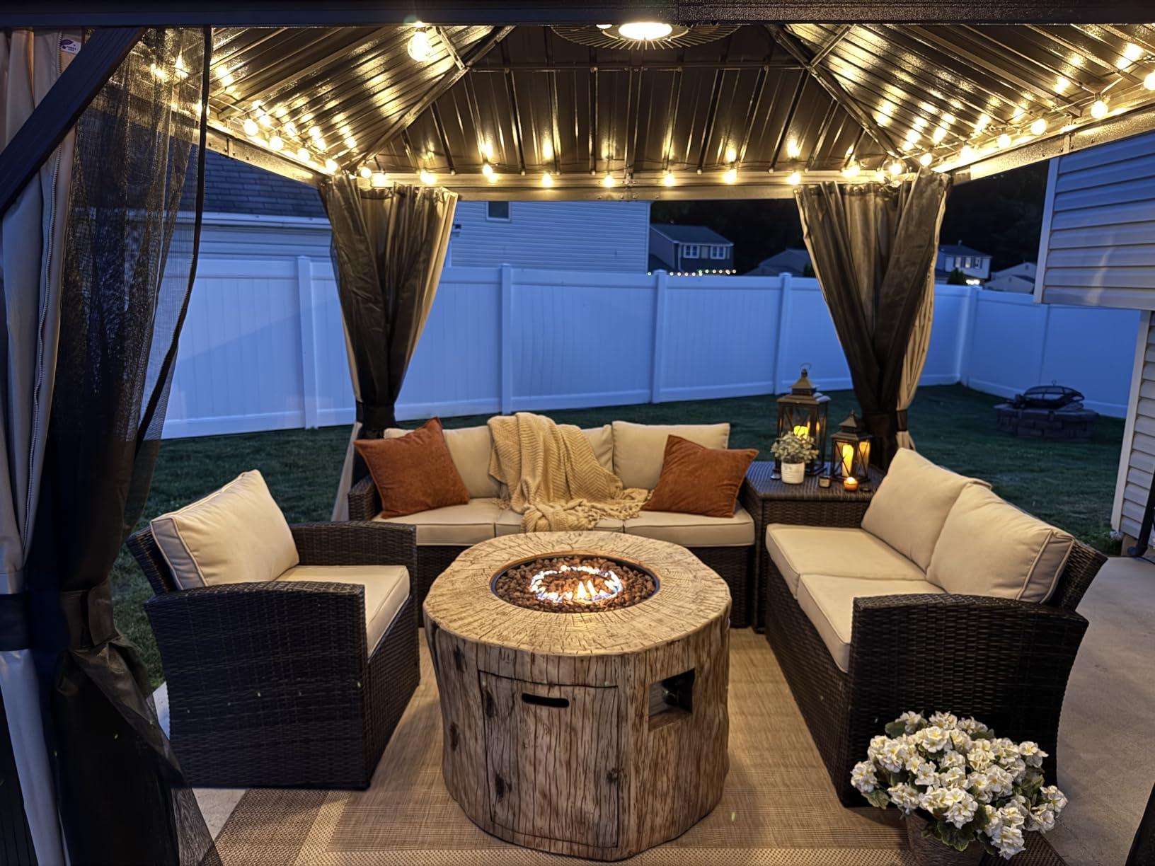 PURPLE LEAF Outdoor Hardtop Gazebo 12' X 16' Solarium Double Roof Bronze customer photo 1
