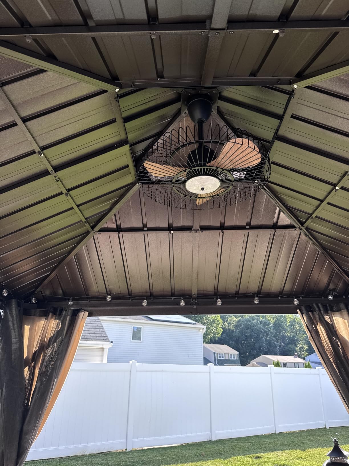 PURPLE LEAF Outdoor Hardtop Gazebo 12' X 16' Solarium Double Roof Bronze customer photo 2