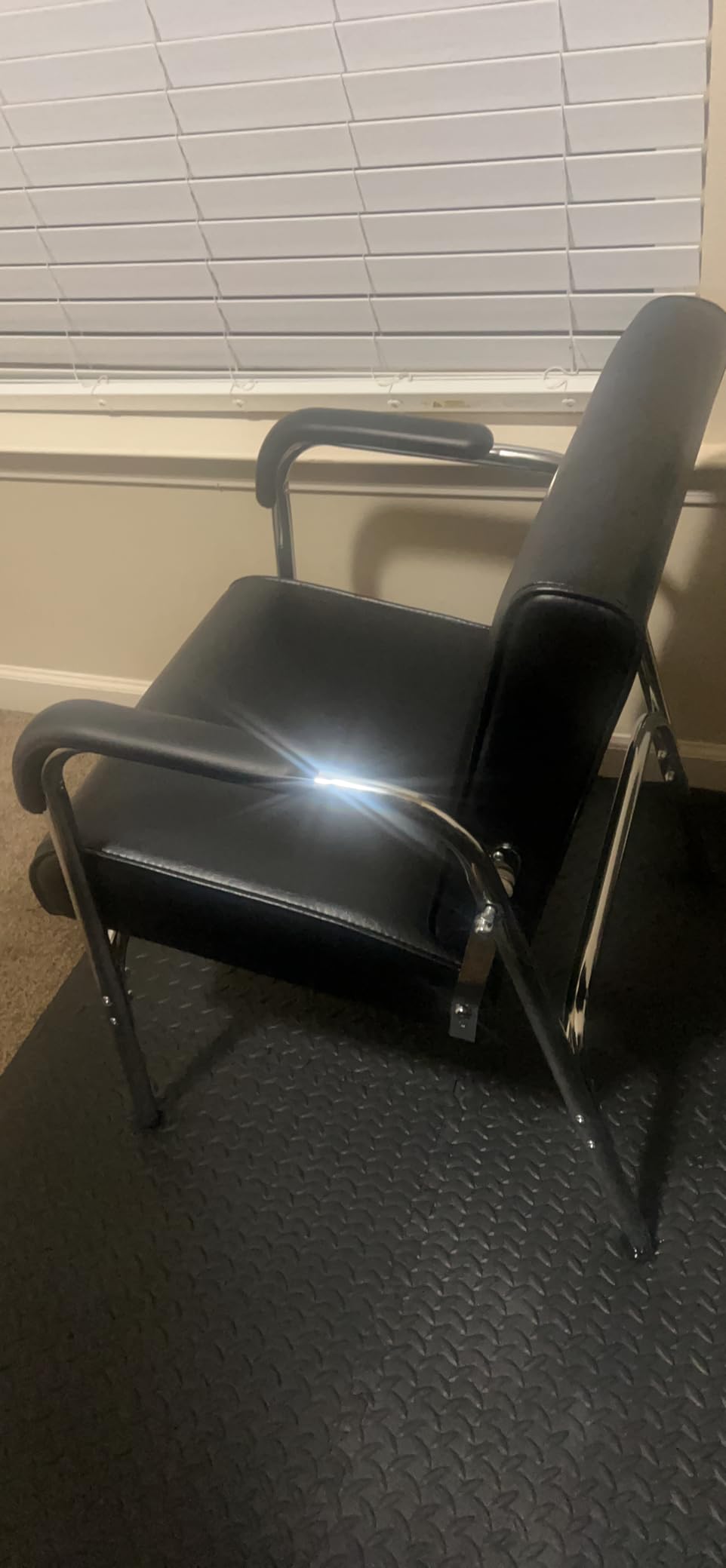 Buy-Rite Kate Auto Reclining Shampoo Chair with Deep Acrylic Bowl Combo for Professional Salons, Chair Features a Modern Style Metal Frame, Black Acrylic Sink, SY-92272/OD-31505 customer photo 1