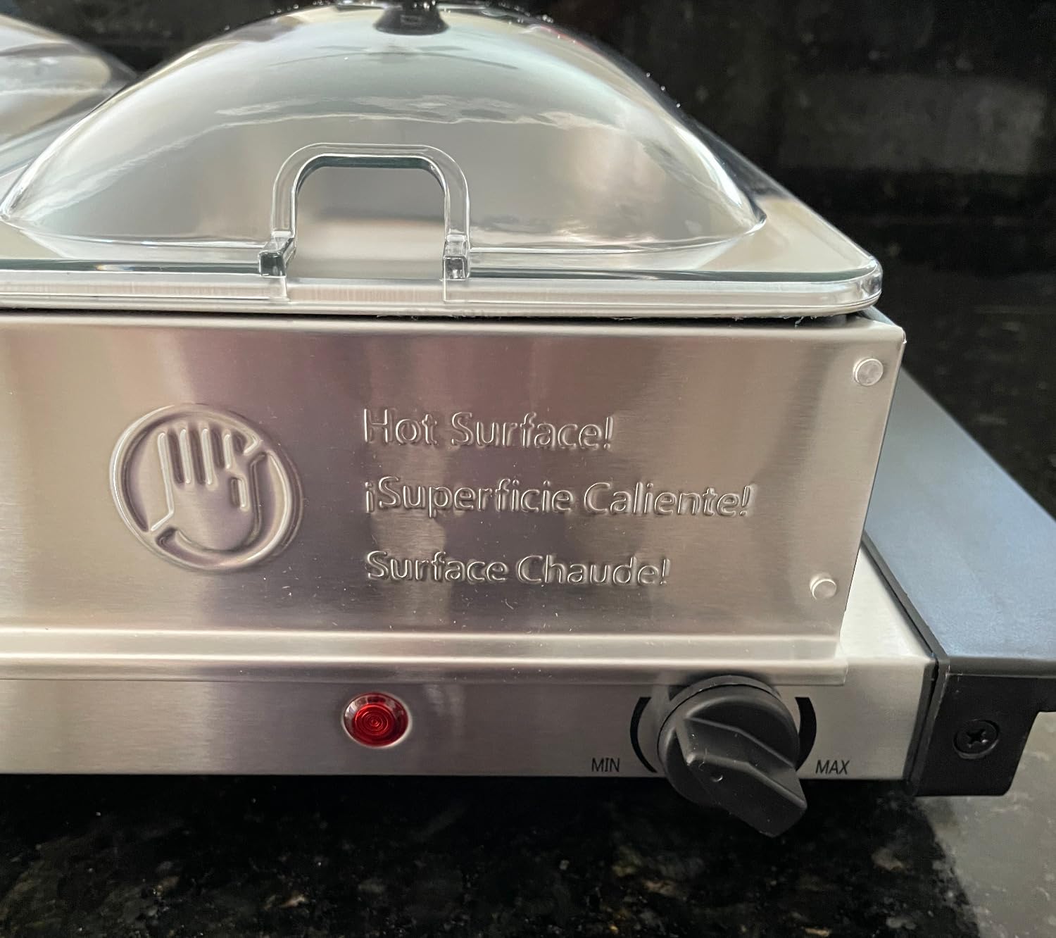 Elite Gourmet EWM-6122X Dual Buffet Server, 2 x 2.5 Qt, Stainless Steel customer photo 2