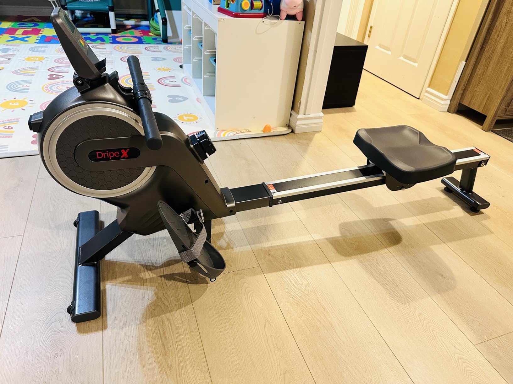 Dripex Rowing Machine, Upgraded Rowing Machines for Home, Magnetic Rower | Max 360 LBS, 16 Levels of Workout Resistance, Dual Slide Rail, App Compatible, LCD Monitor, Ergonomic Seat for Gym Exercise customer photo 2