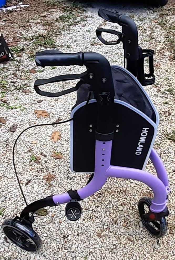 HOMLAND Foldable 3 Wheel Walkers for Seniors, Lightweight 10.4 lbs customer photo 1