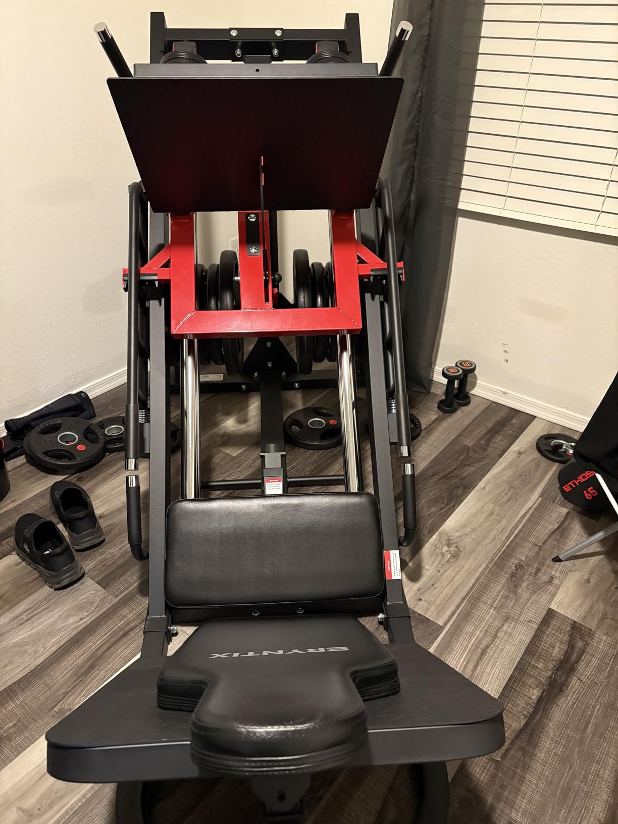 Leg Press Hack Squat Machine Combo, 45 Leg Exercise Machine, Lower Body Special with Weight Storage for Quads, Hamstring, Glutes, Calves, Compact Home Gym Leg Day Equipment customer photo 1