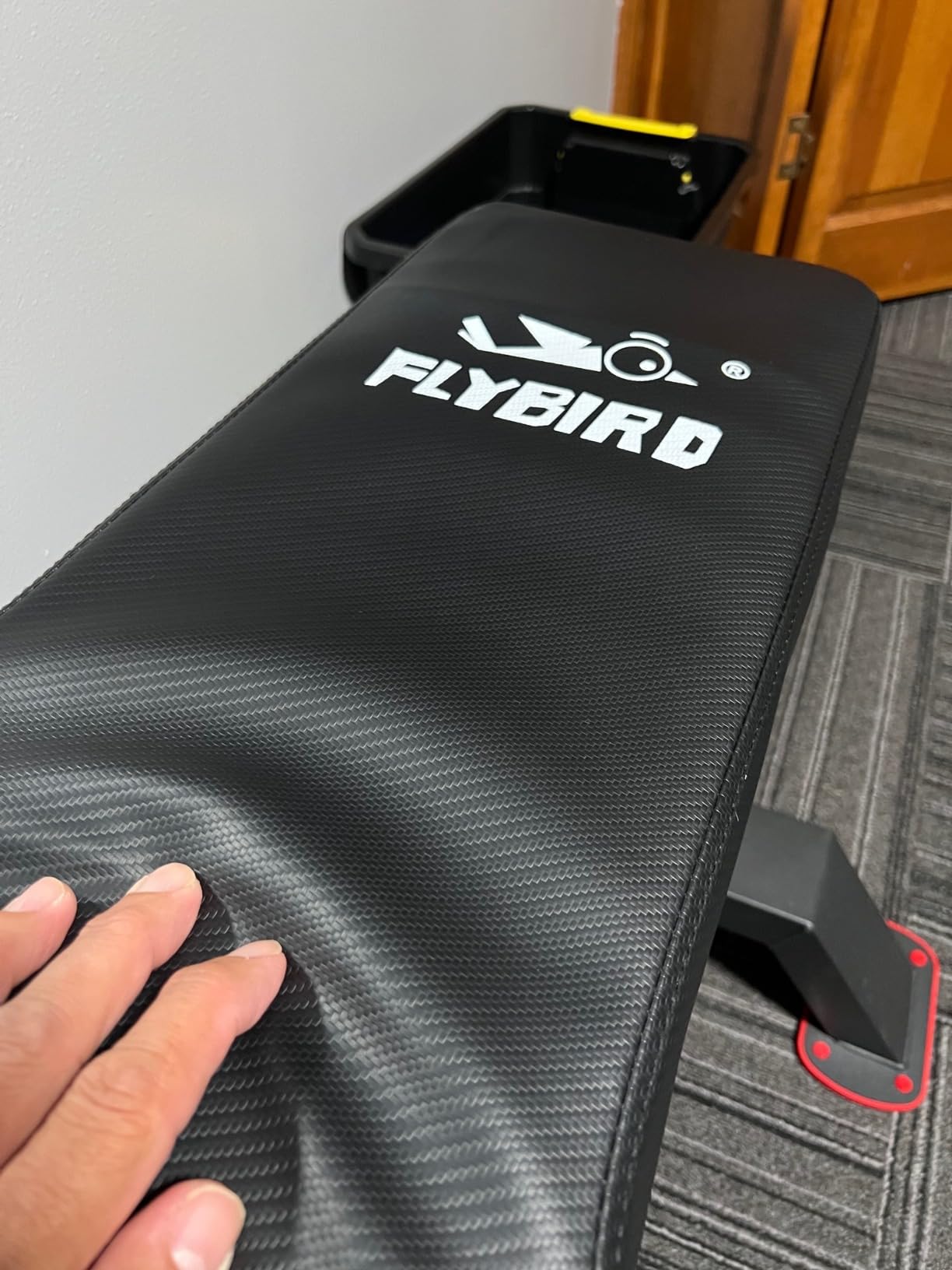 FLYBIRD WB7 Weight Bench, 1300LBS Commercial Adjustable Weight Bench, Workout Bench for Home Gym, Flat Incline Bench Press Heavy Duty Bench with 34'' Extra-Long Backrest and Easy-Roll Wheels customer photo 1