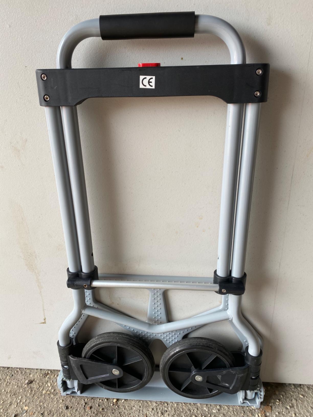4-in-1 Convertible Hand Truck Dolly, 1000 LBS Heavy Duty Steel Moving Cart, Multi-Position Folding Utility Cart for Warehouse, Industrial and Home Moving, Red customer photo 2
