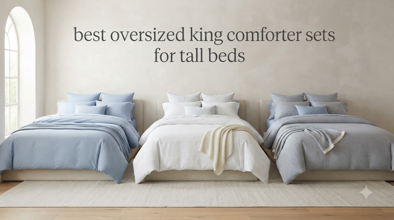 best oversized king comforter sets for tall beds