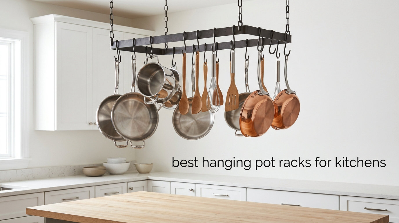 best hanging pot racks for kitchens