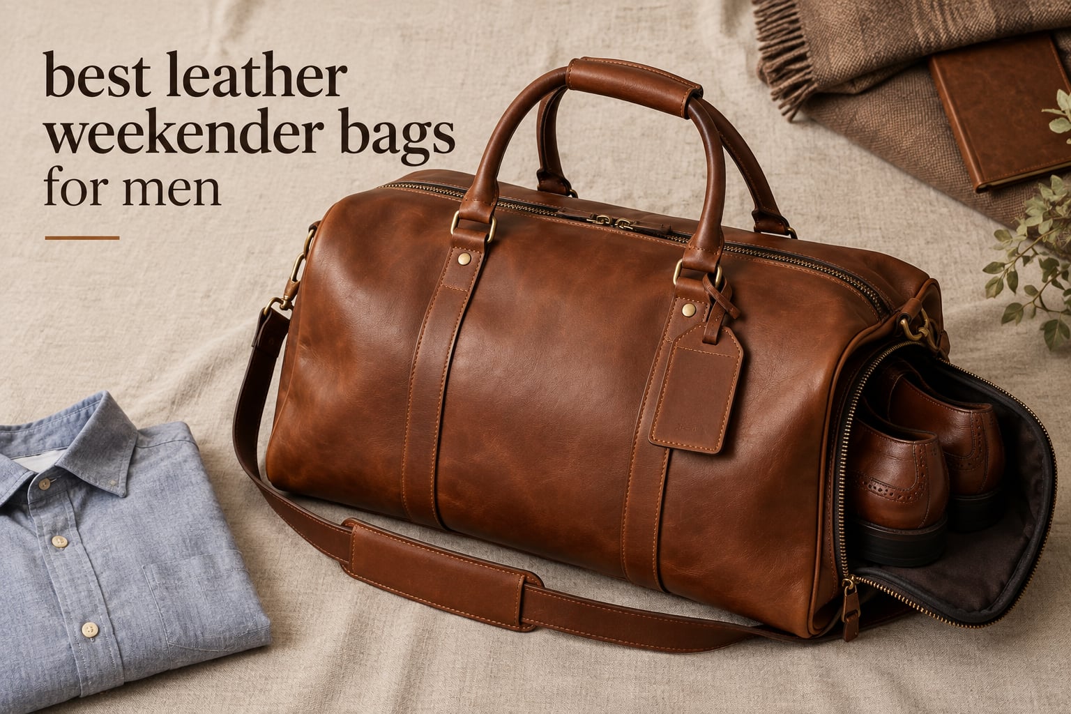 best leather weekender bags for men