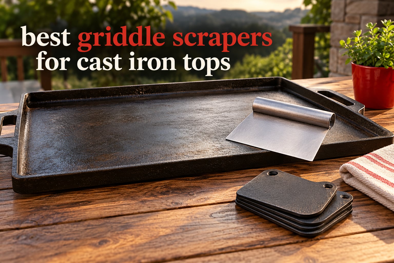 best griddle scrapers for cast iron tops