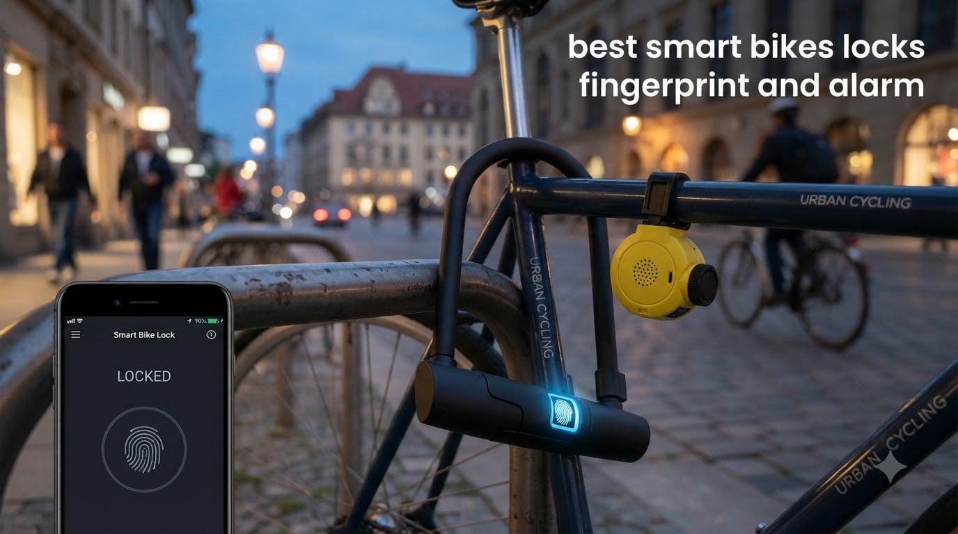 best smart bikes locks fingerprint and alarm
