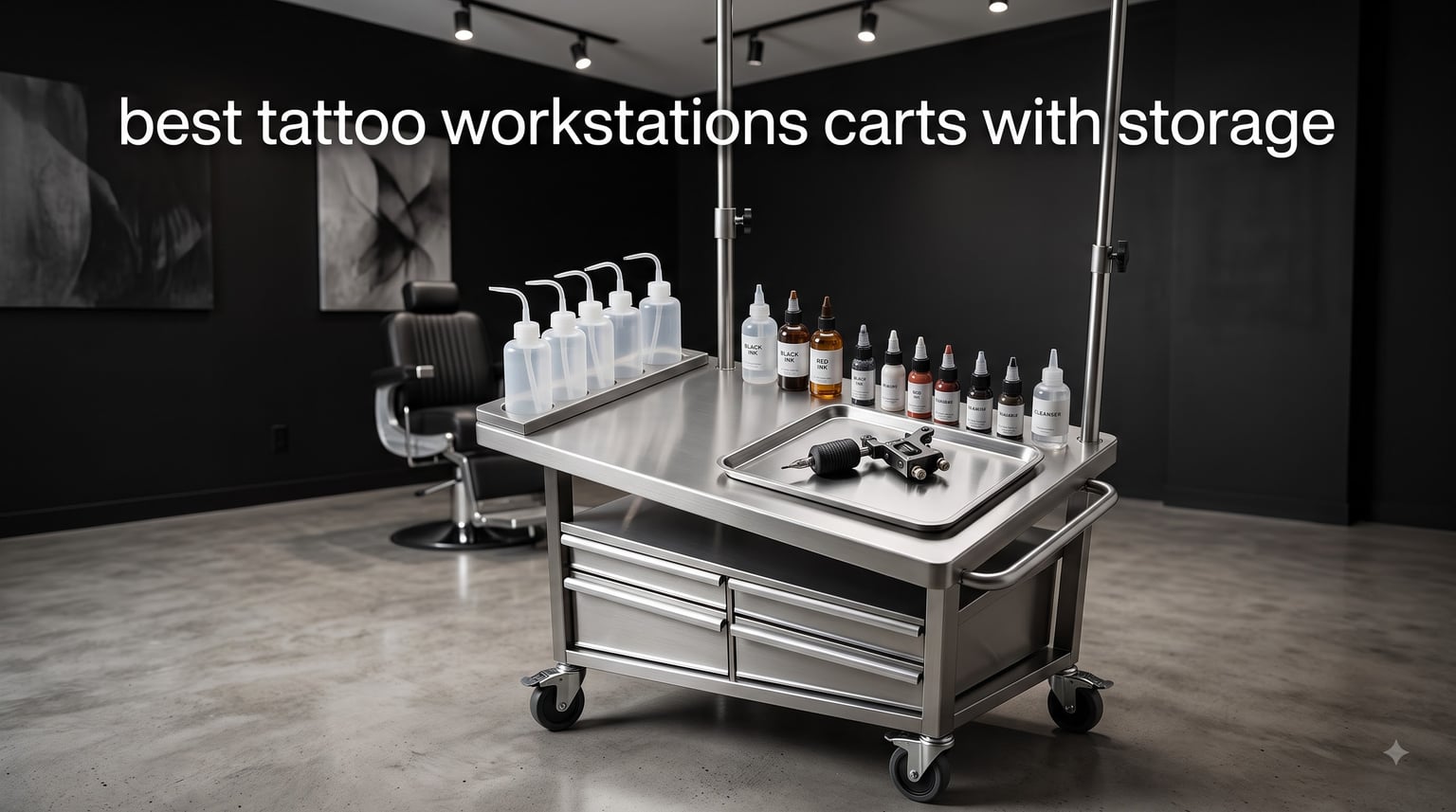 best tattoo workstations carts with storage