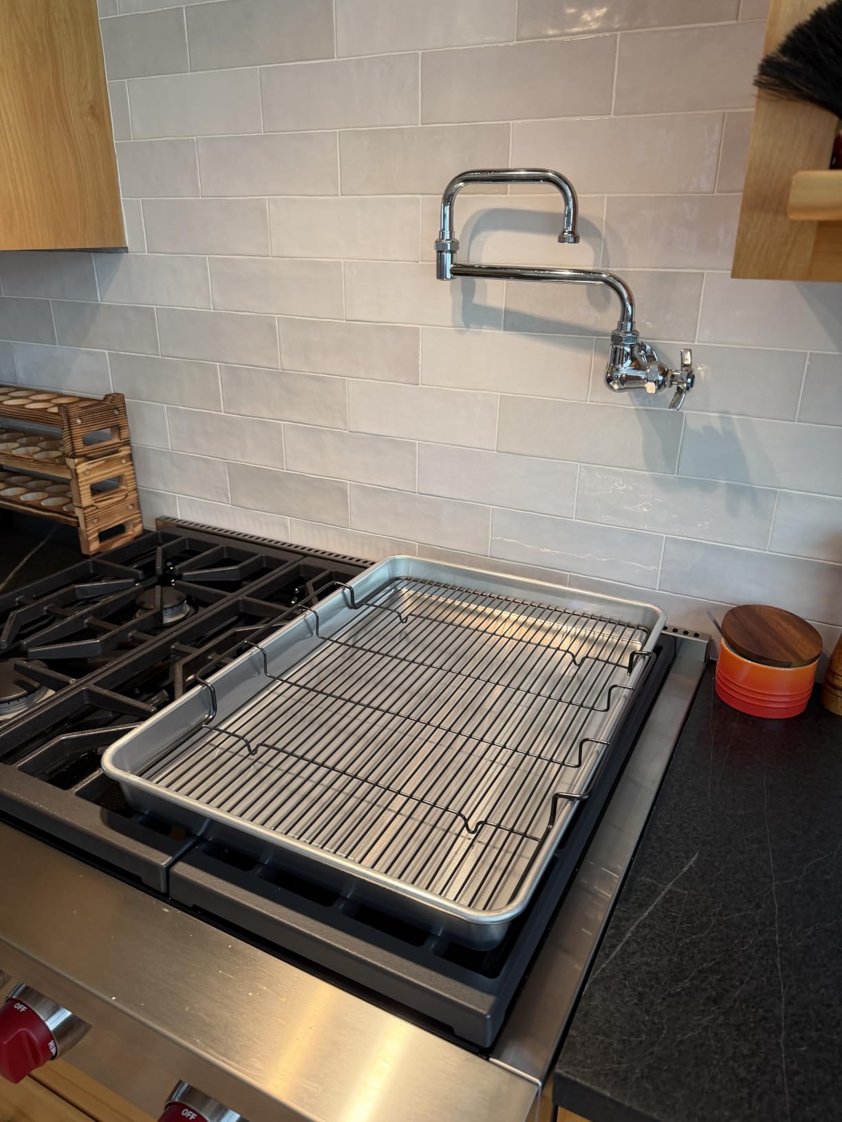 Nordic Ware Oven Crisp Baking Tray 2pc Set Includes Pan and Rack; Natural Aluminum For Air Frying, Crisping, Broiling, Baking; Cooking Surface 17 x 12 Inches customer photo 2