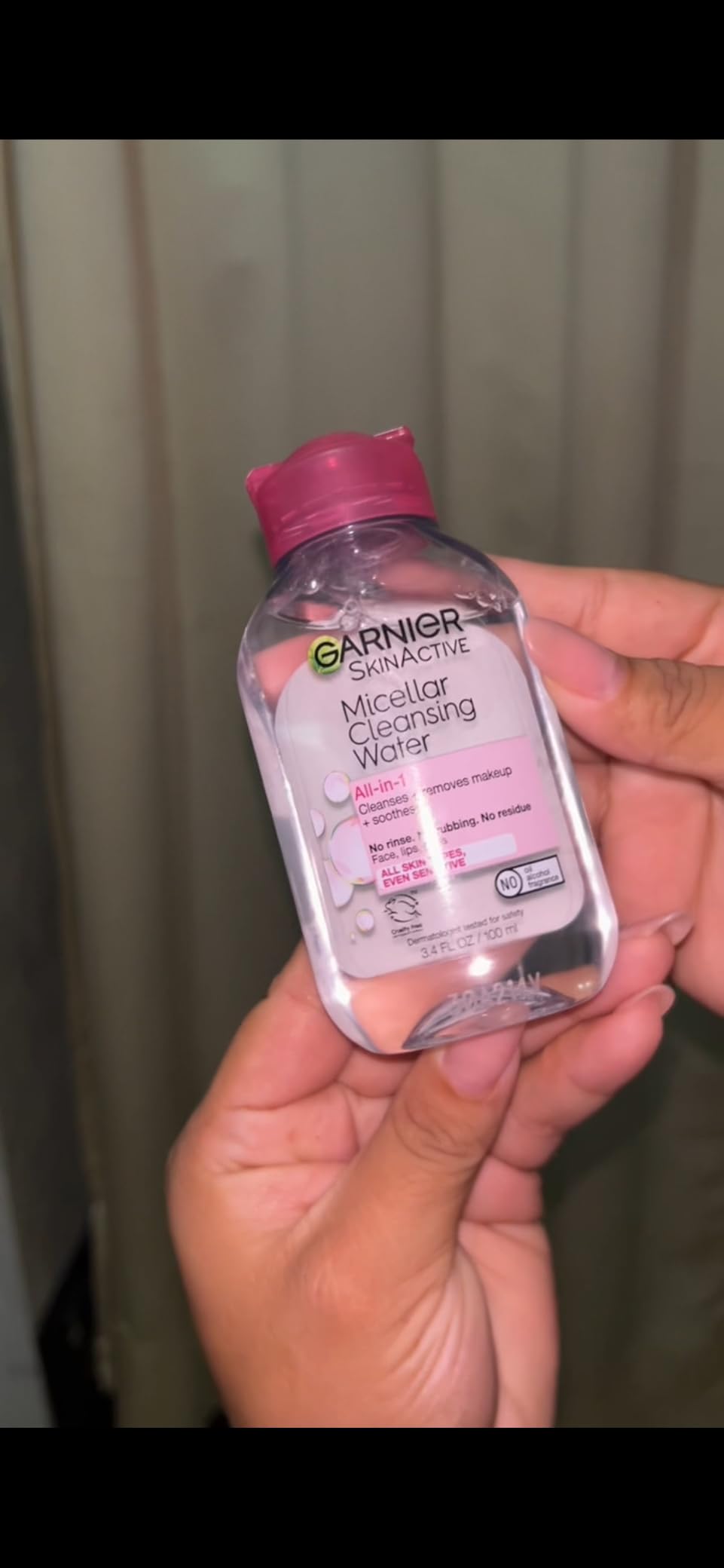 Garnier Micellar Water, Facial Cleanser & Makeup Remover, 3.4 Fl Oz customer photo 2