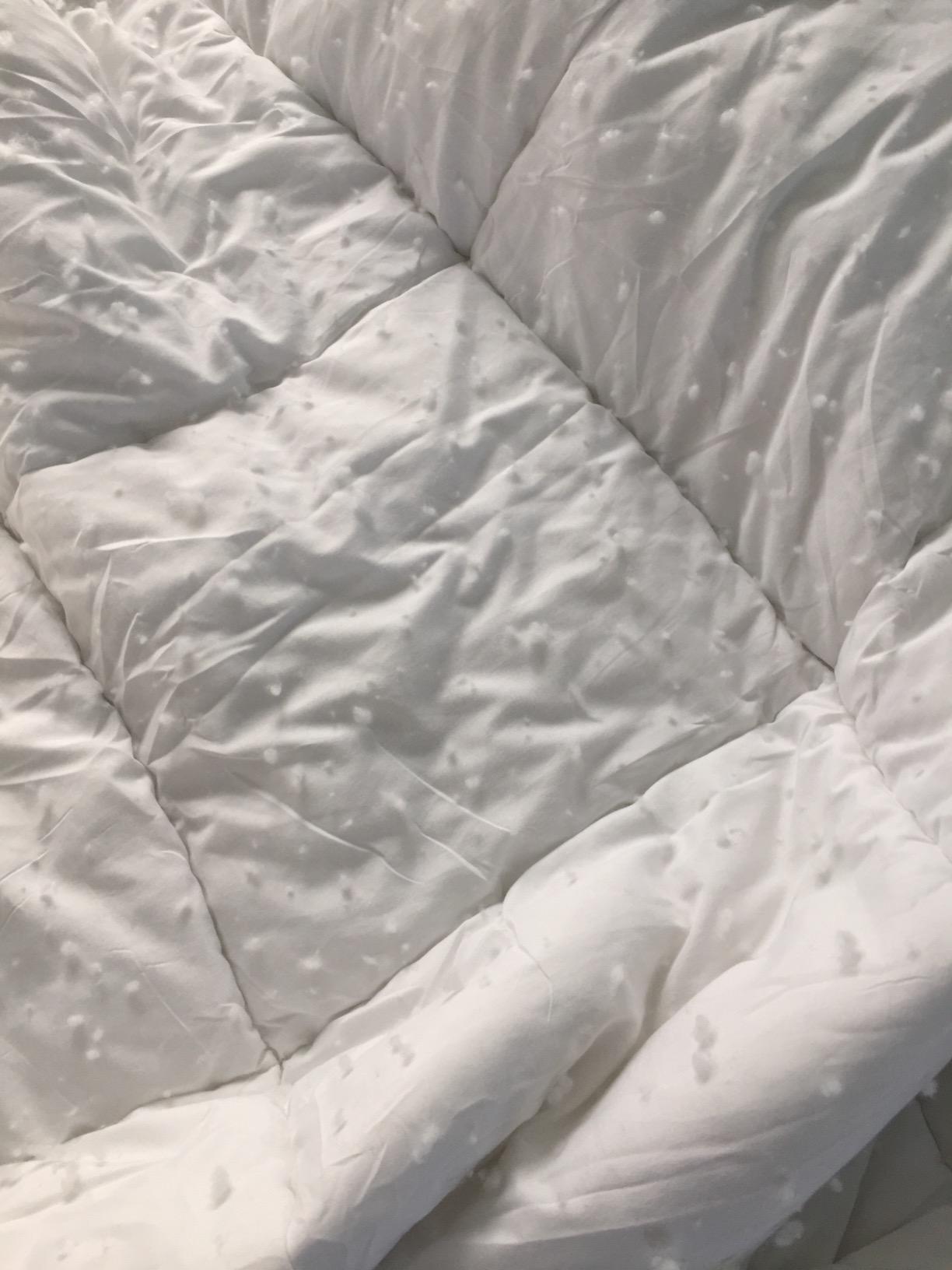 Chezmoi Collection Medium Warmth White Down Alternative Comforter w/Space Saver Storage Bag Duvet Insert, Corner Tabs, Hypoallergenic, Allergy Free, Oversized Queen Size customer photo 2