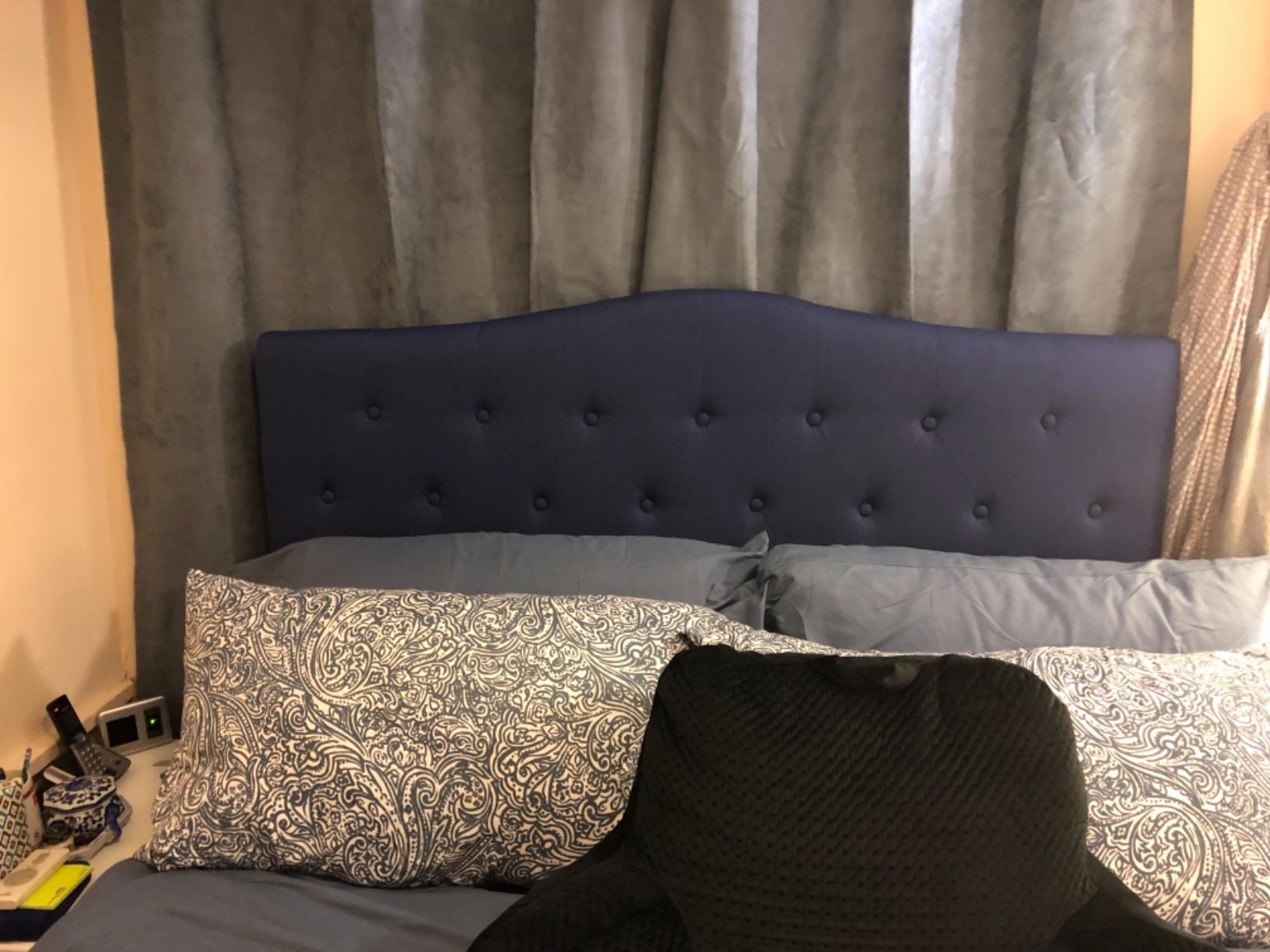 Flash Furniture Cambridge Tufted Upholstered King Size Headboard in Black Fabric customer photo 1
