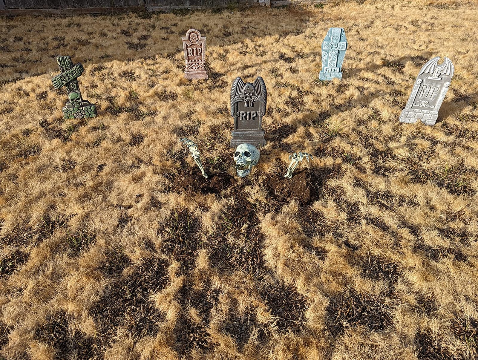 AISENO Realistic Skeleton Stakes Halloween Decorations for Lawn Stakes Garden Halloween Skeleton Decoration Outdoor customer photo 1