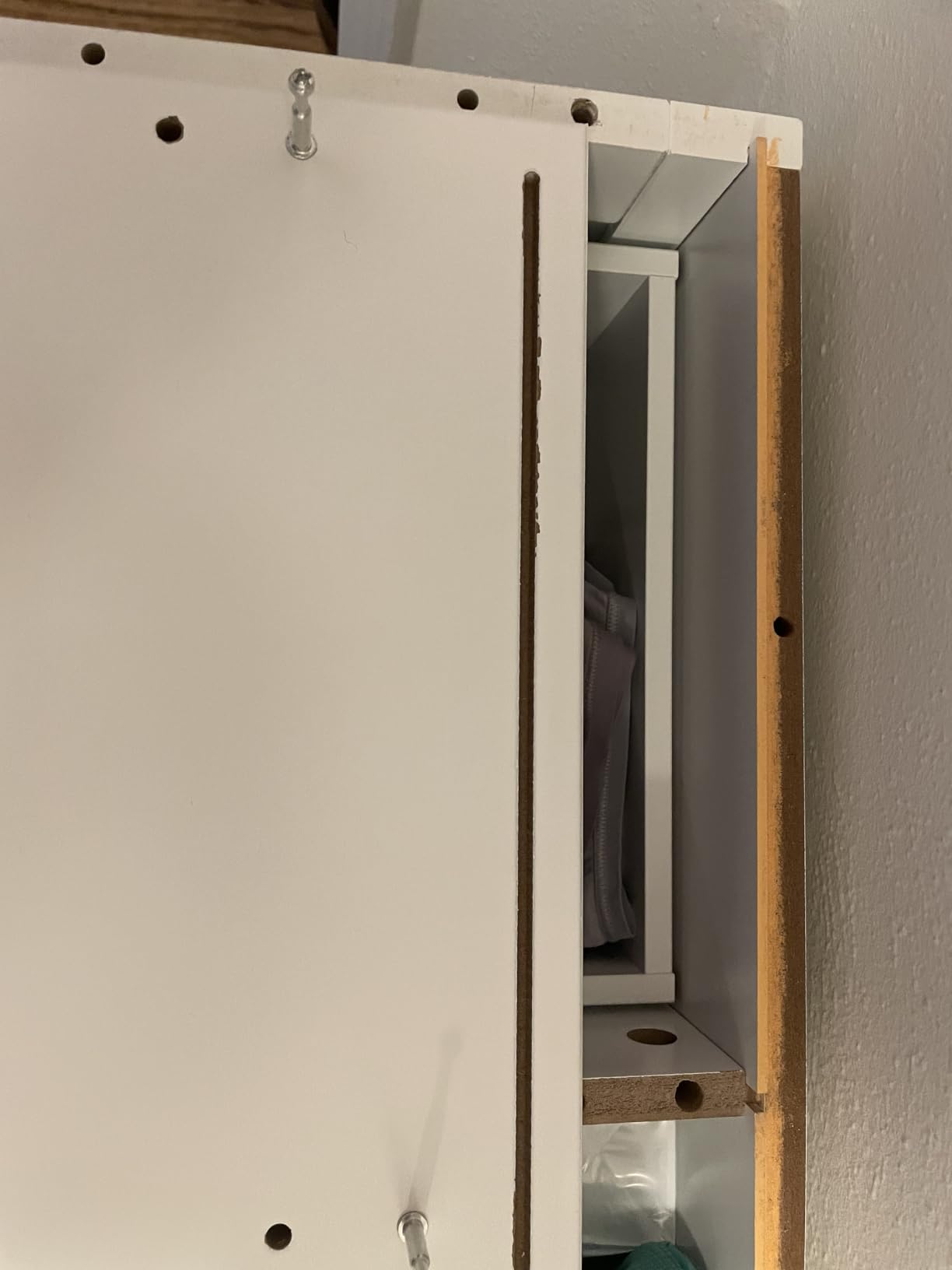 Yaheetech Small Bathroom Storage Cabinet with 4 Drawers & Door, White customer photo 1