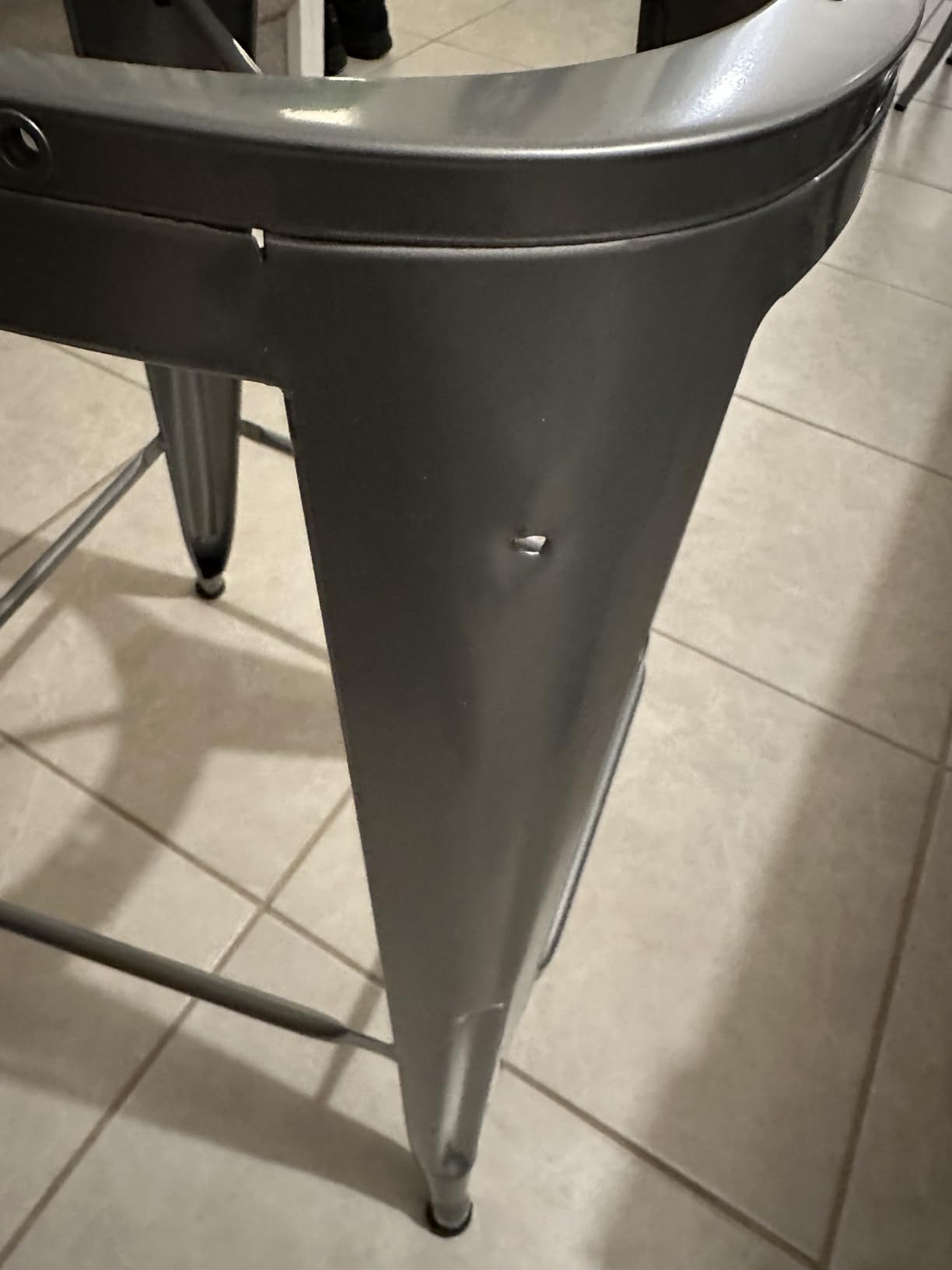 Barstools Set of 4 Counter Height Bar Stools for Kitchen Island Farmhouse Metal High Back Bar Chairs Wooden Seat 24